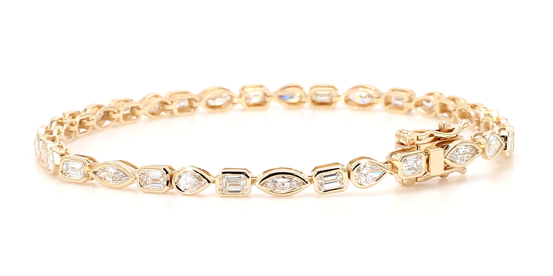 Natural White Emerald Diamond Bracelet