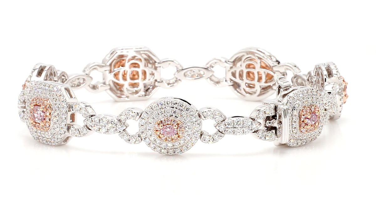 Natural Purple Pear Diamond Bracelet | GIA Certified