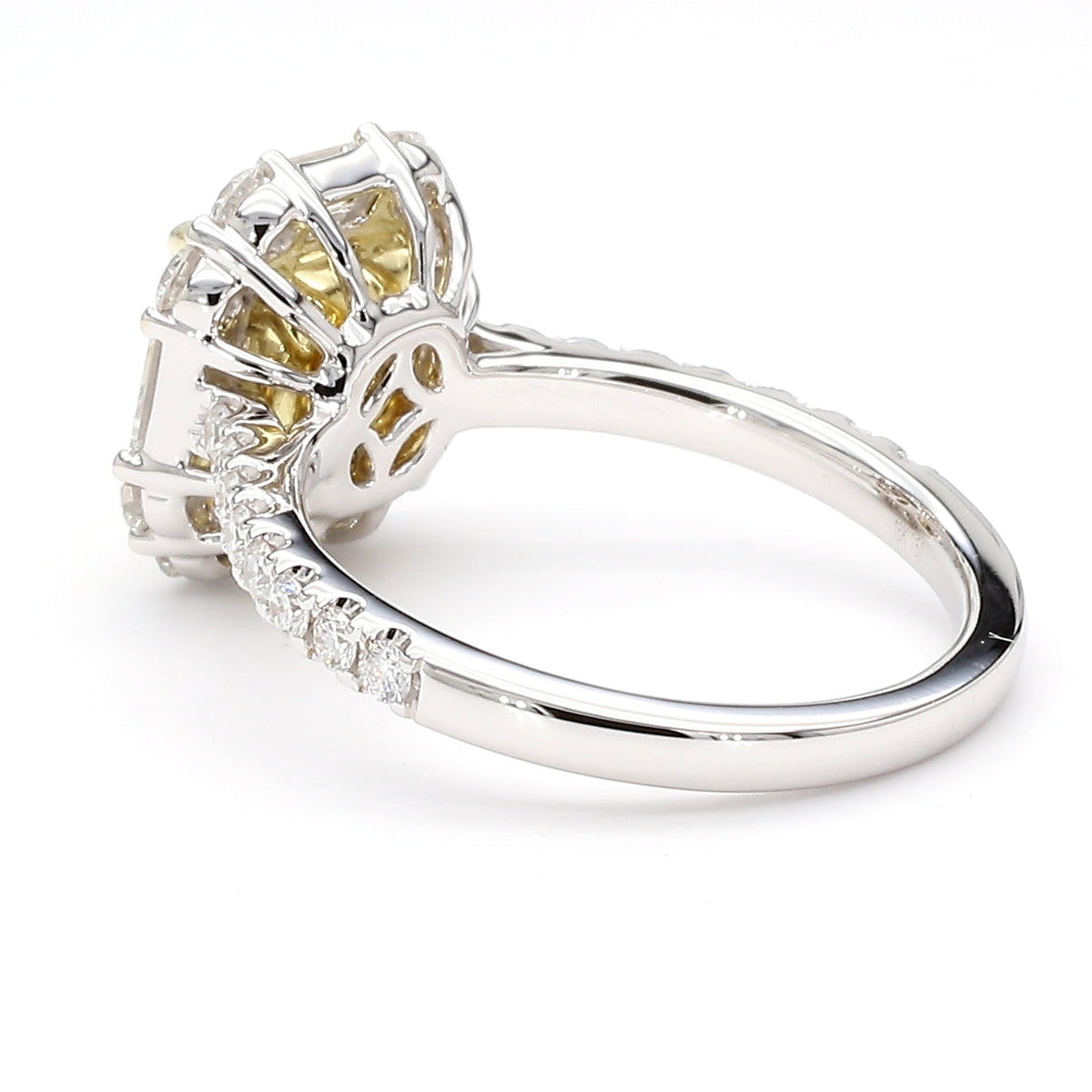 Natural Yellow Radiant Diamond Ring | GIA Certified