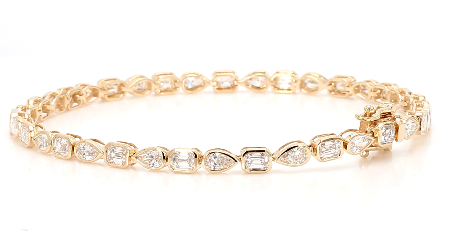 Natural White Emerald Diamond Bracelet