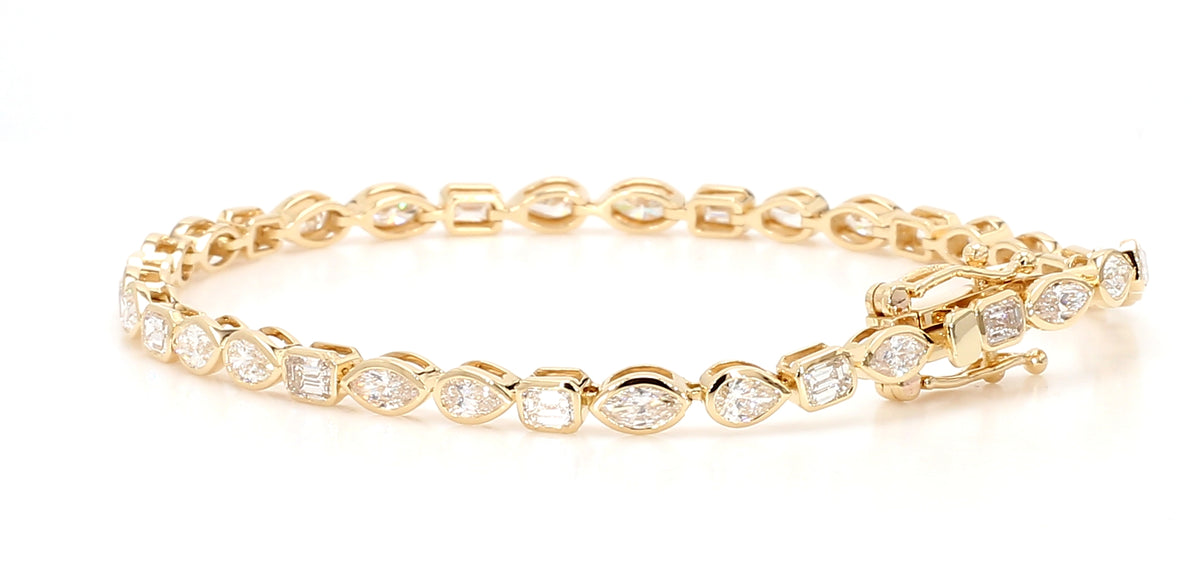 Natural White Marquise Diamond Bracelet