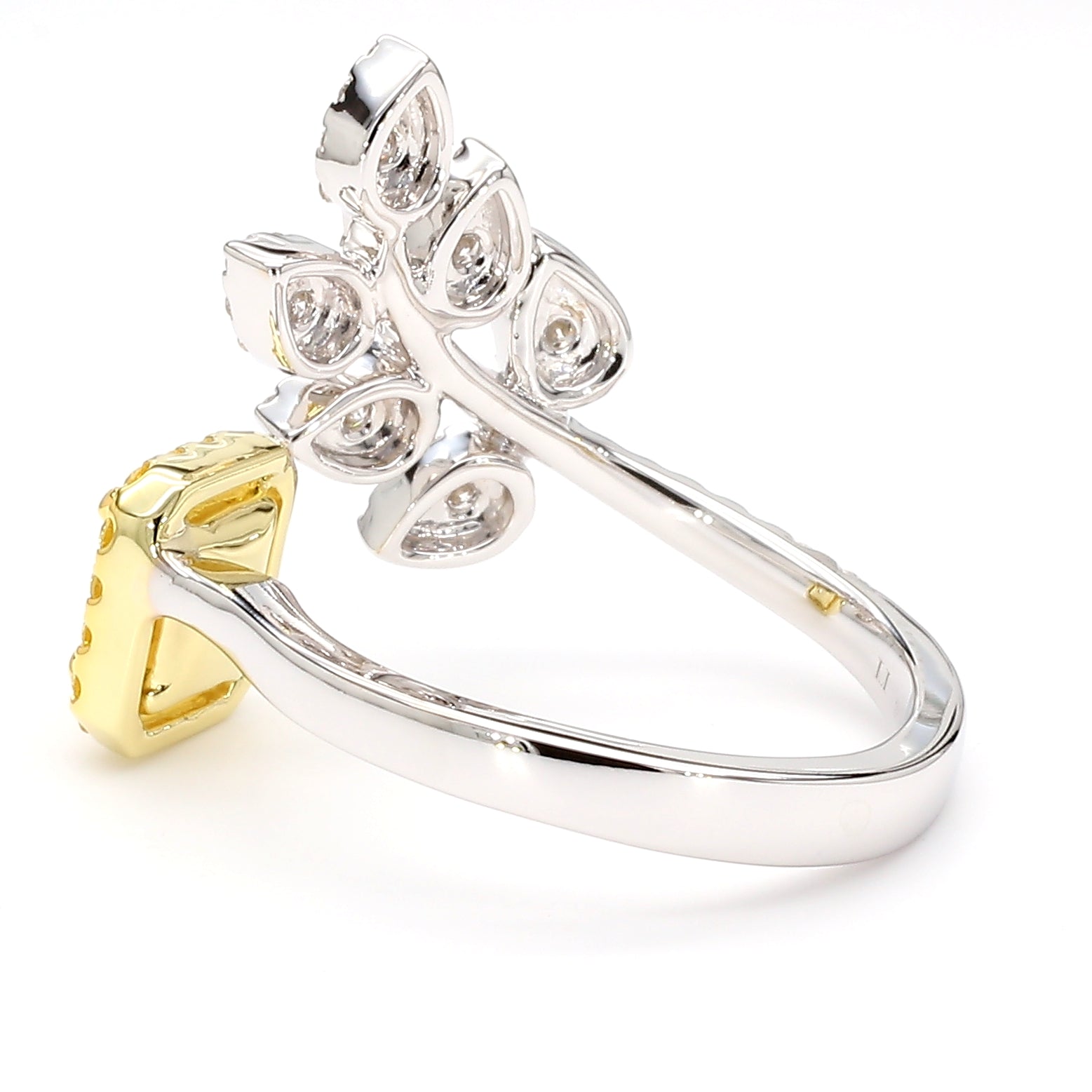 Natural Yellow Radiant Diamond Ring Gia Certified