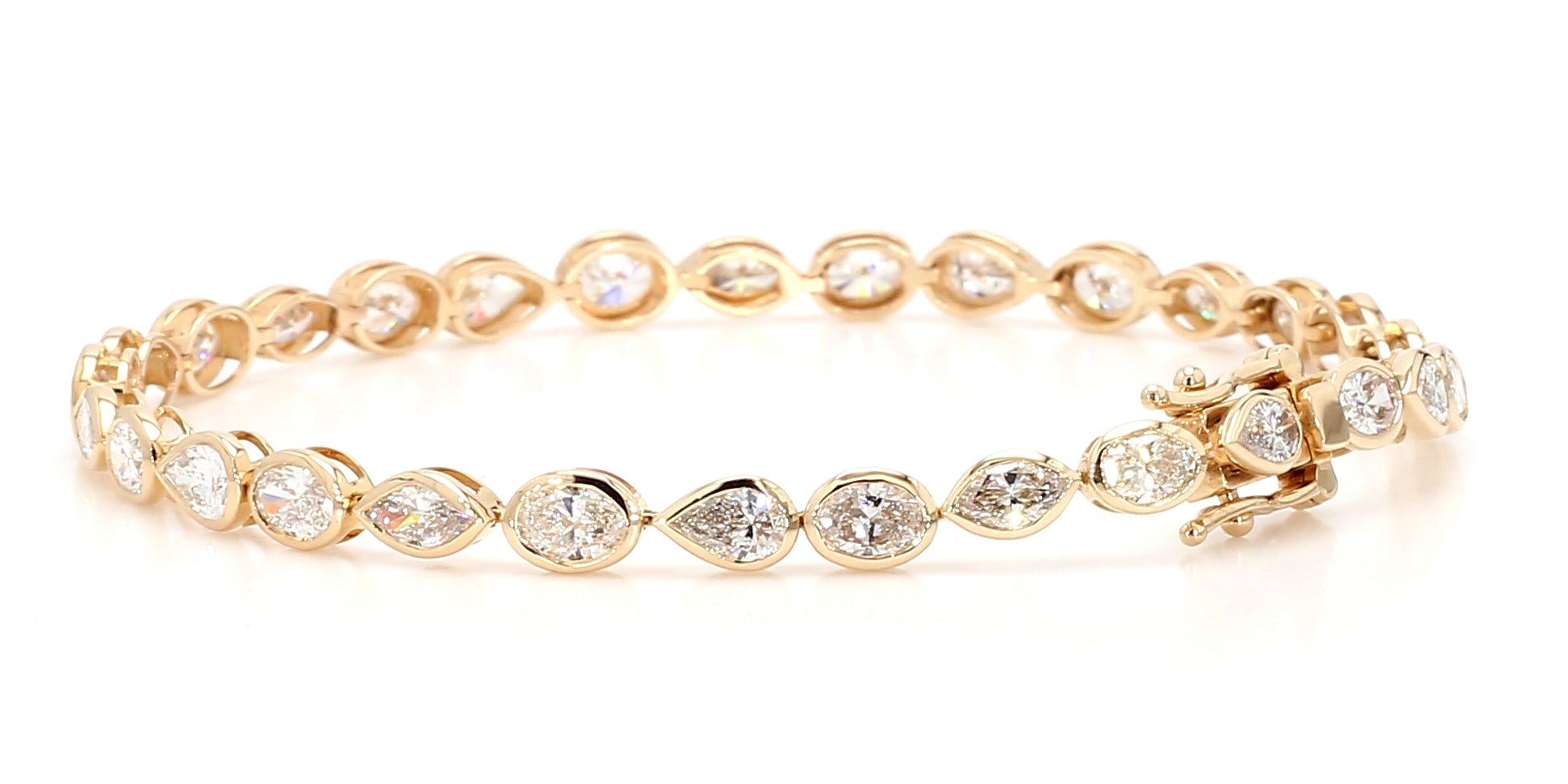 Natural White Oval Diamond Bracelet