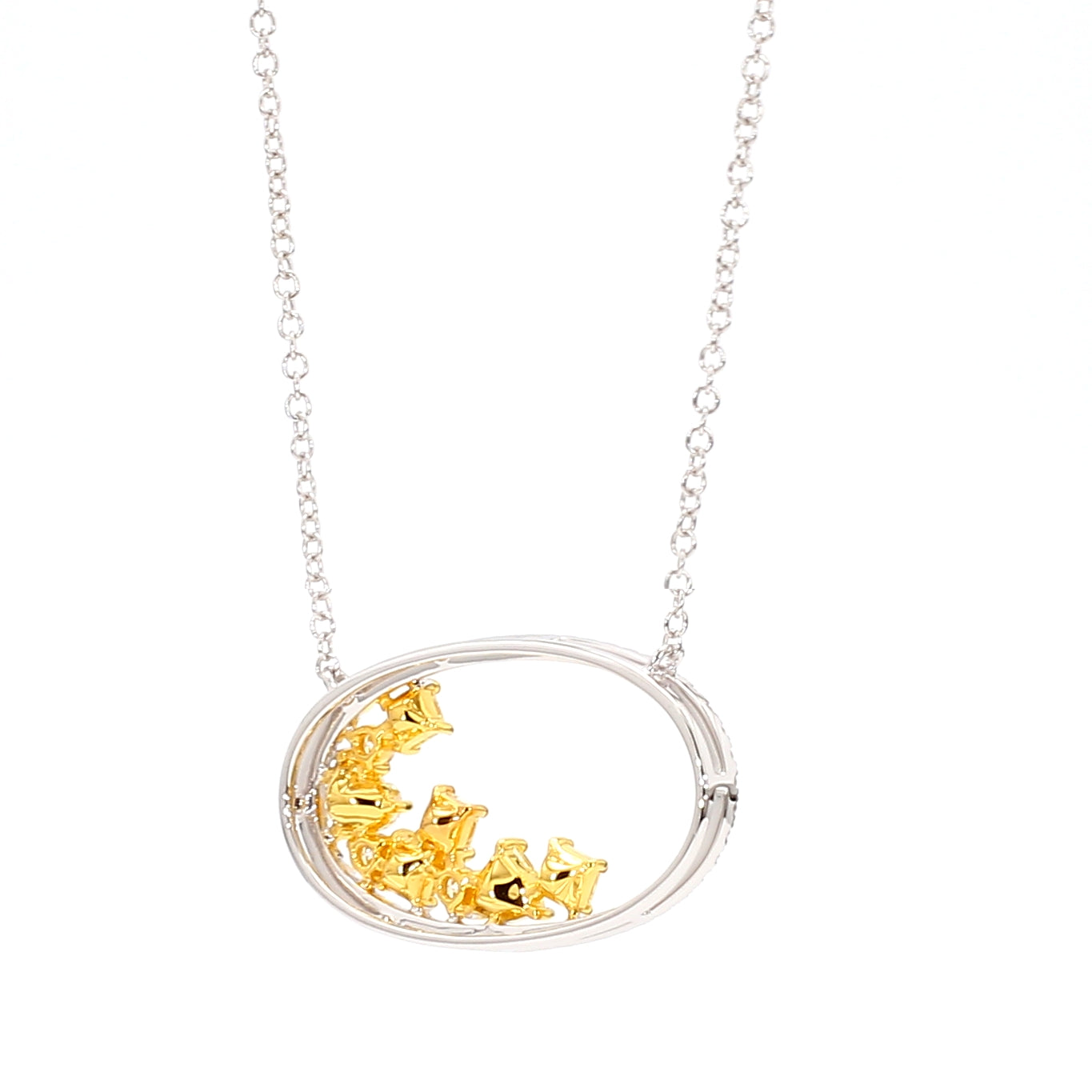Natural Yellow Radiant Diamond Necklace