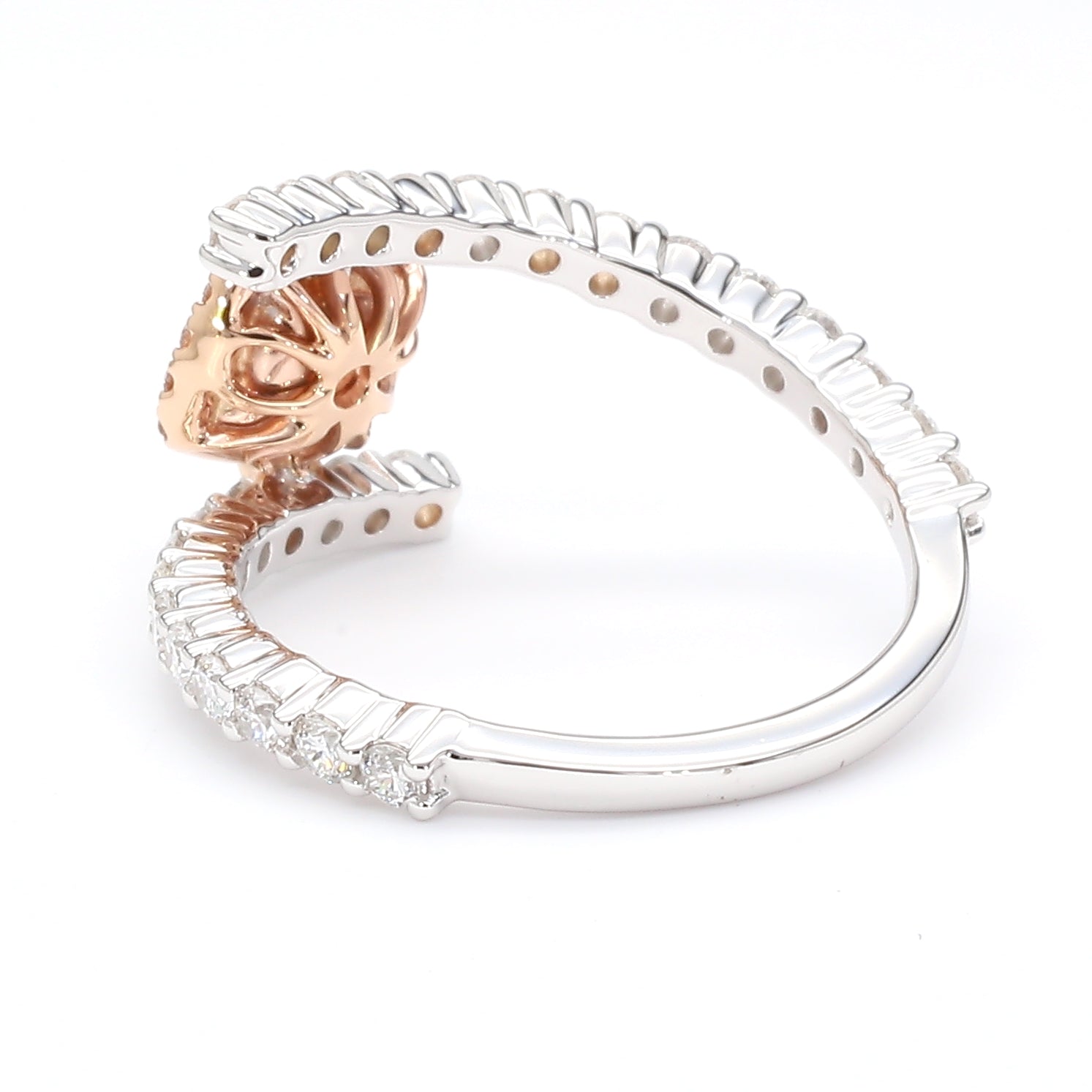 Natural Pink Cushion Diamond Ring Gia Certified