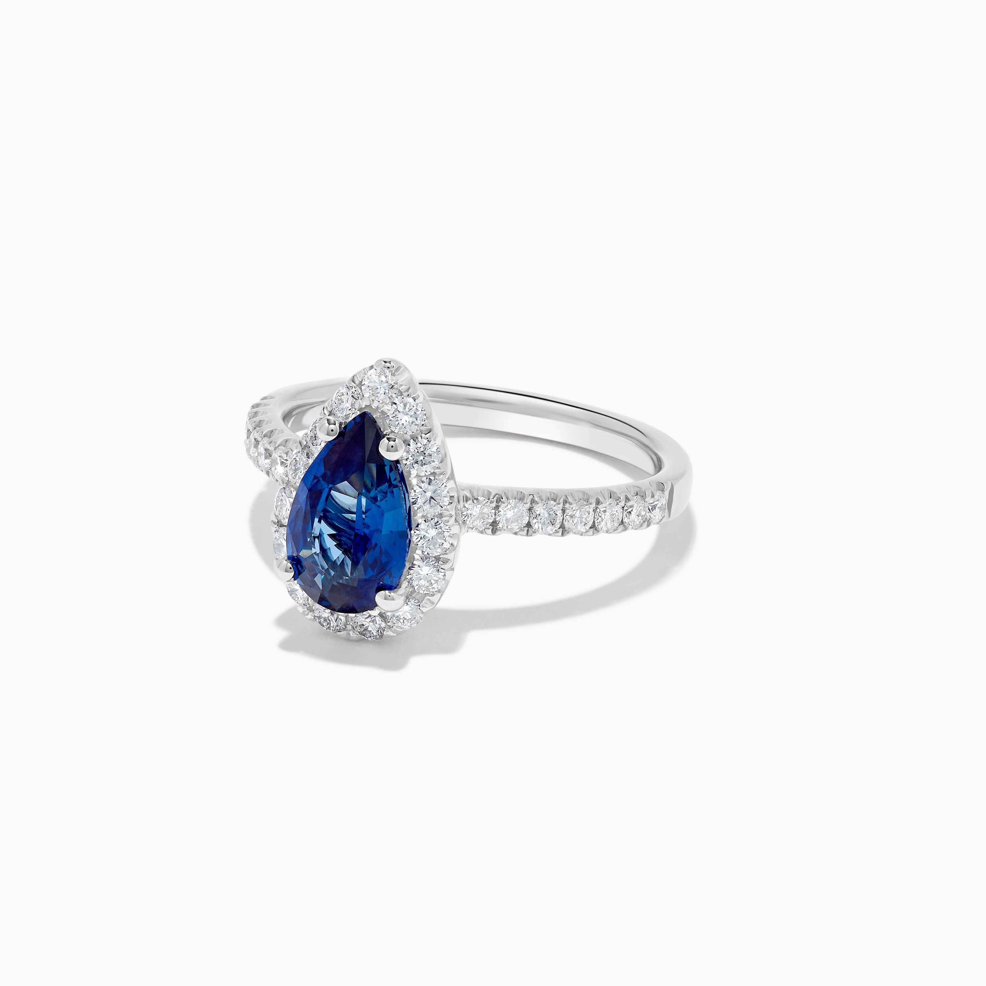 Pear Blue Sapphire and White Diamond Ring JRC245GH