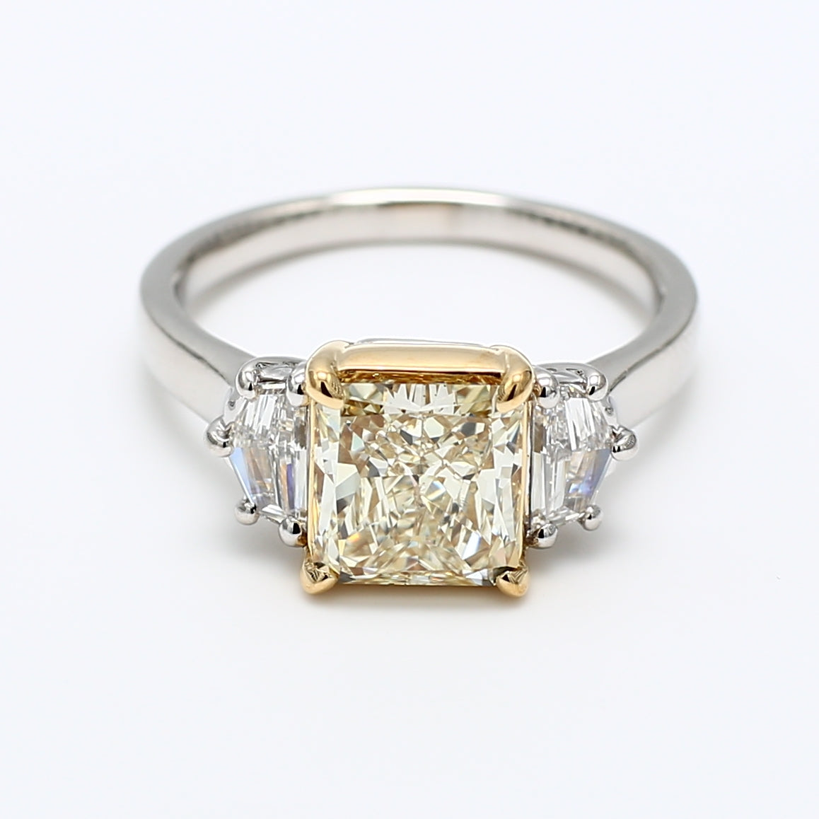 Natural Yellow Radiant Diamond Ring GIA Certified product image 1