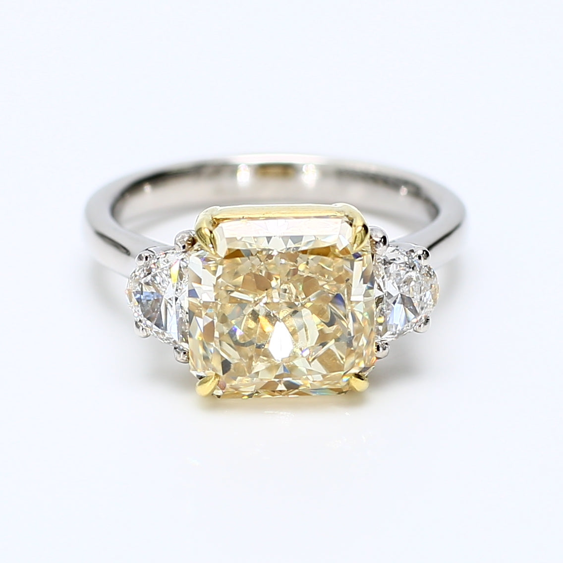 Natural Yellow Radiant Diamond Ring GIA Certified product image 1