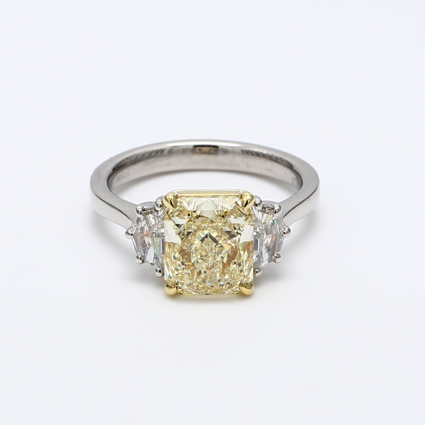 Natural Yellow Radiant Diamond Ring GIA Certified product image 1