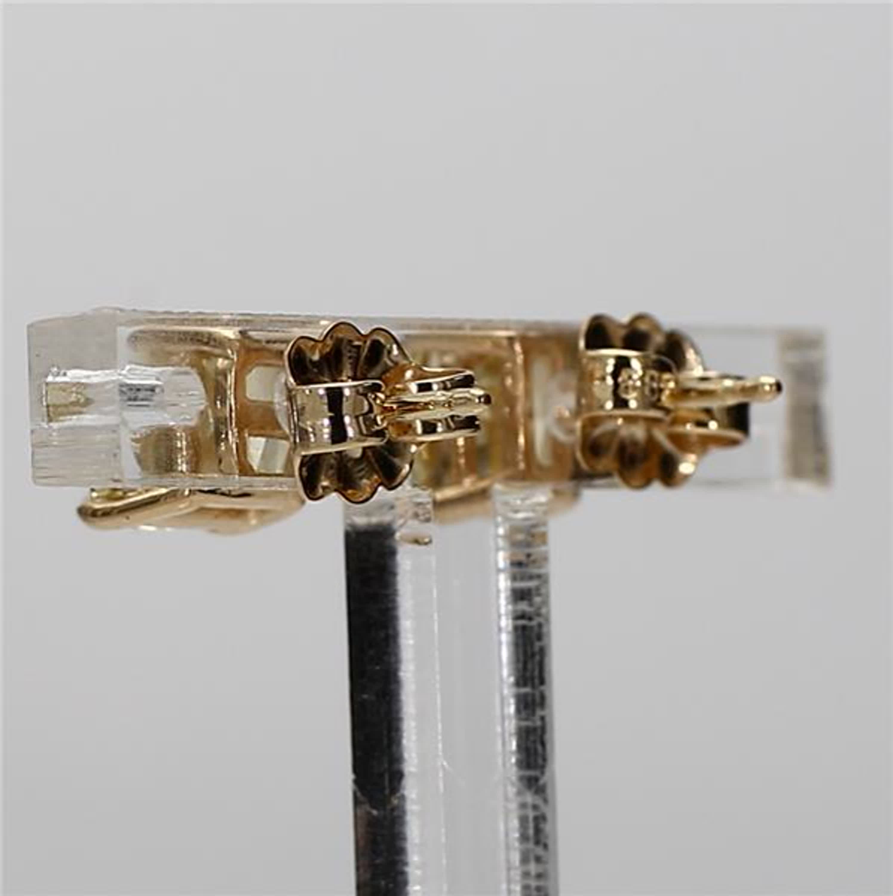 GIA Certified Natural Yellow Cushion Diamond 2.04 Carat TW Gold Stud Earrings