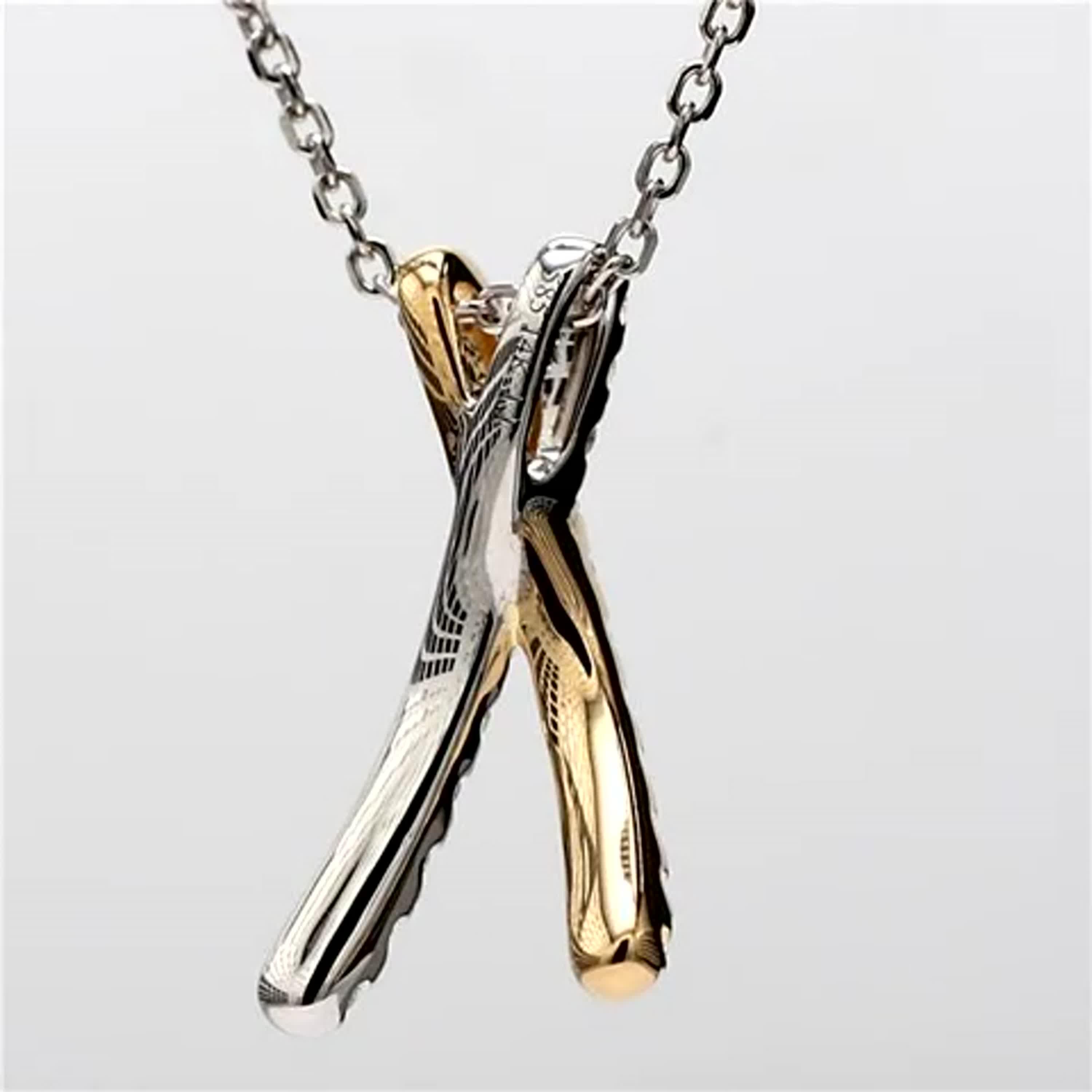 Natural White Round Diamond .56 Carat TW Gold Drop Pendant