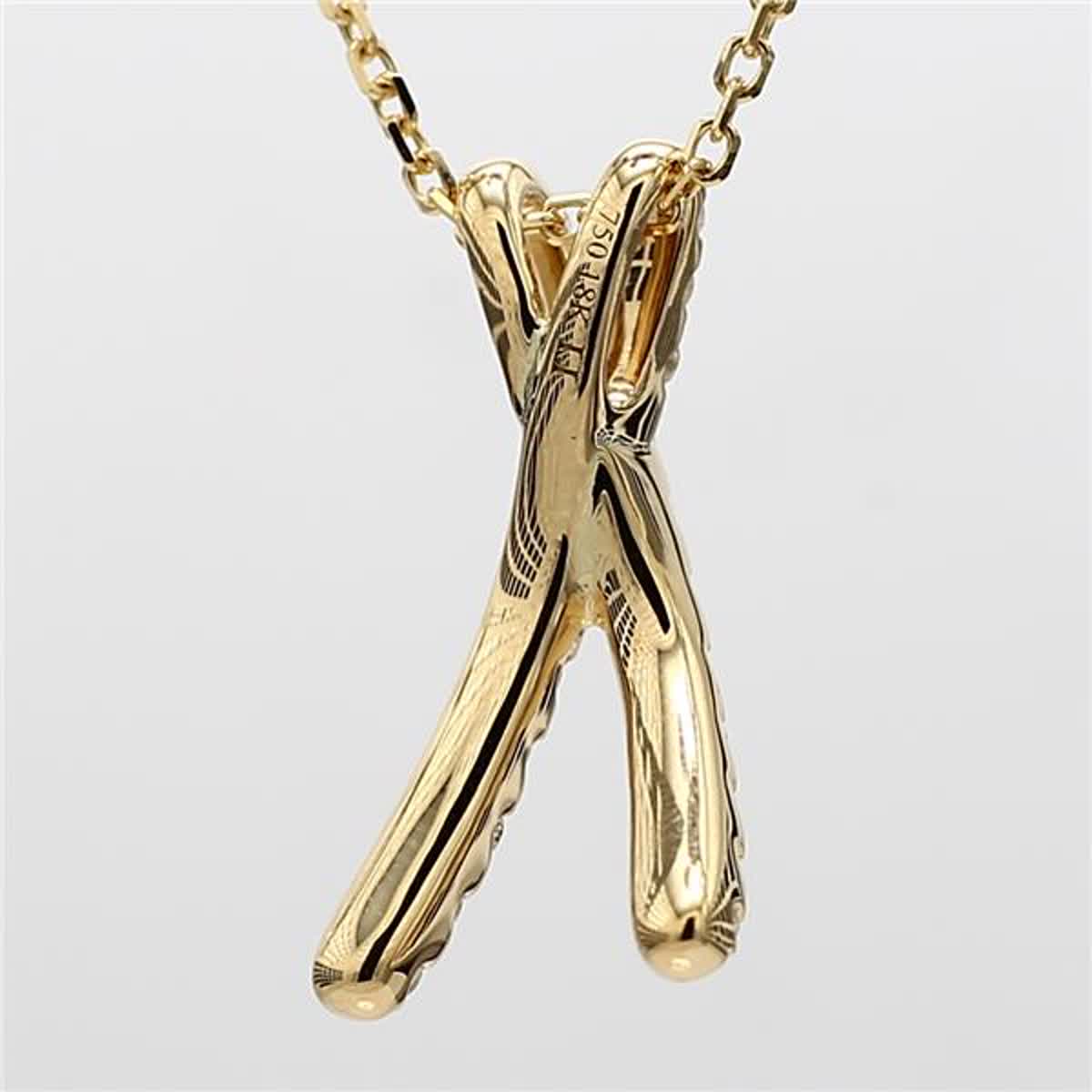 Natural White Round Diamond .55 Carat TW Yellow Gold Drop Pendant