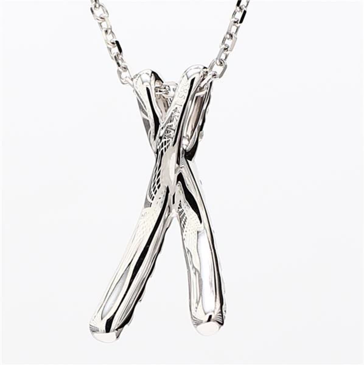 Natural Blue Round Sapphire and White Diamond .69 Carat TW White Gold Pendant