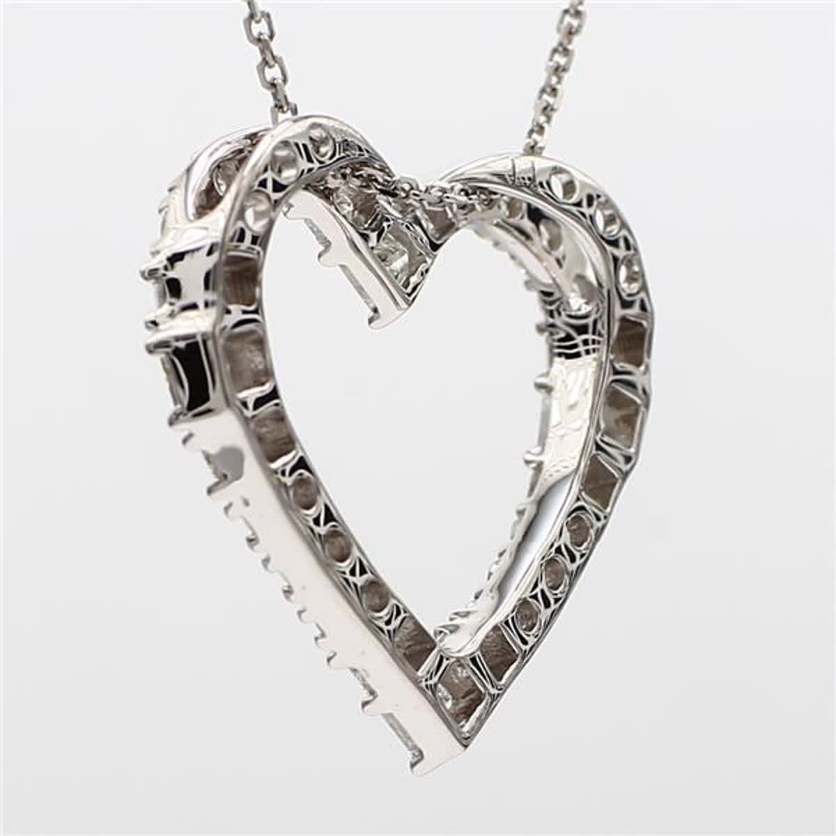 Natural White Princess Diamond 1.68 Carat TW White Gold Pendant