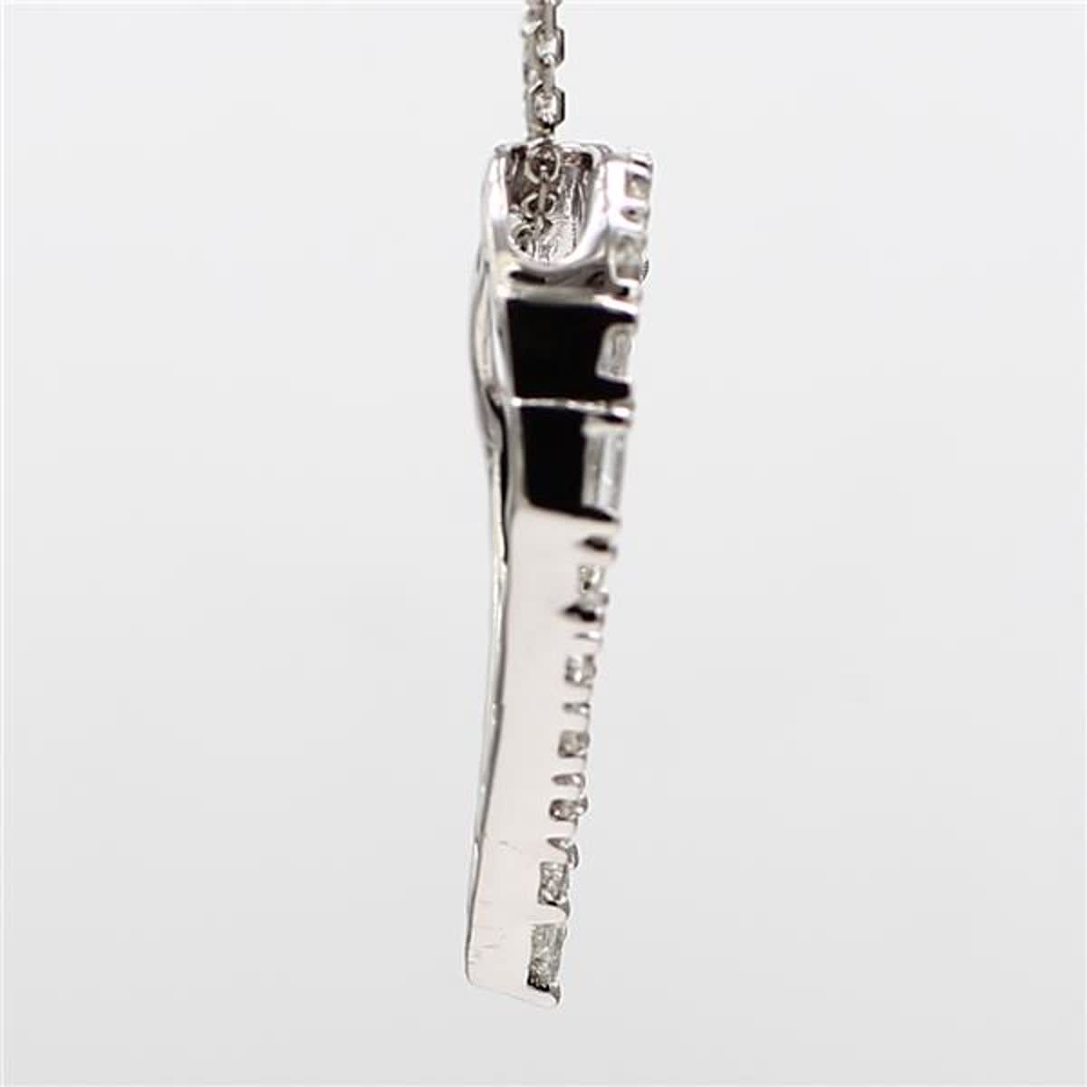 Natural White Princess Diamond 1.68 Carat TW White Gold Pendant