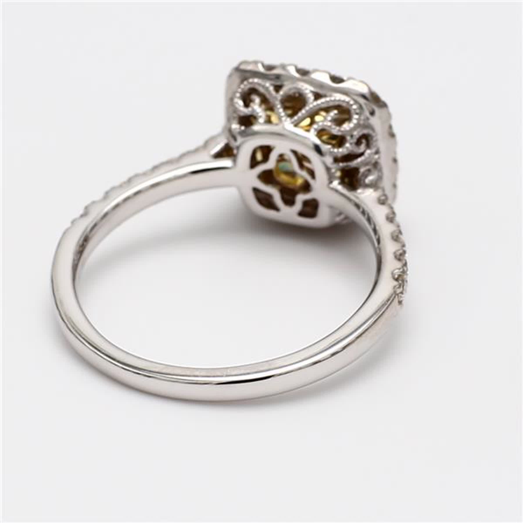 GIA Certified Natural Green Radiant and White Diamond 2.20 Carat TW Plat Ring