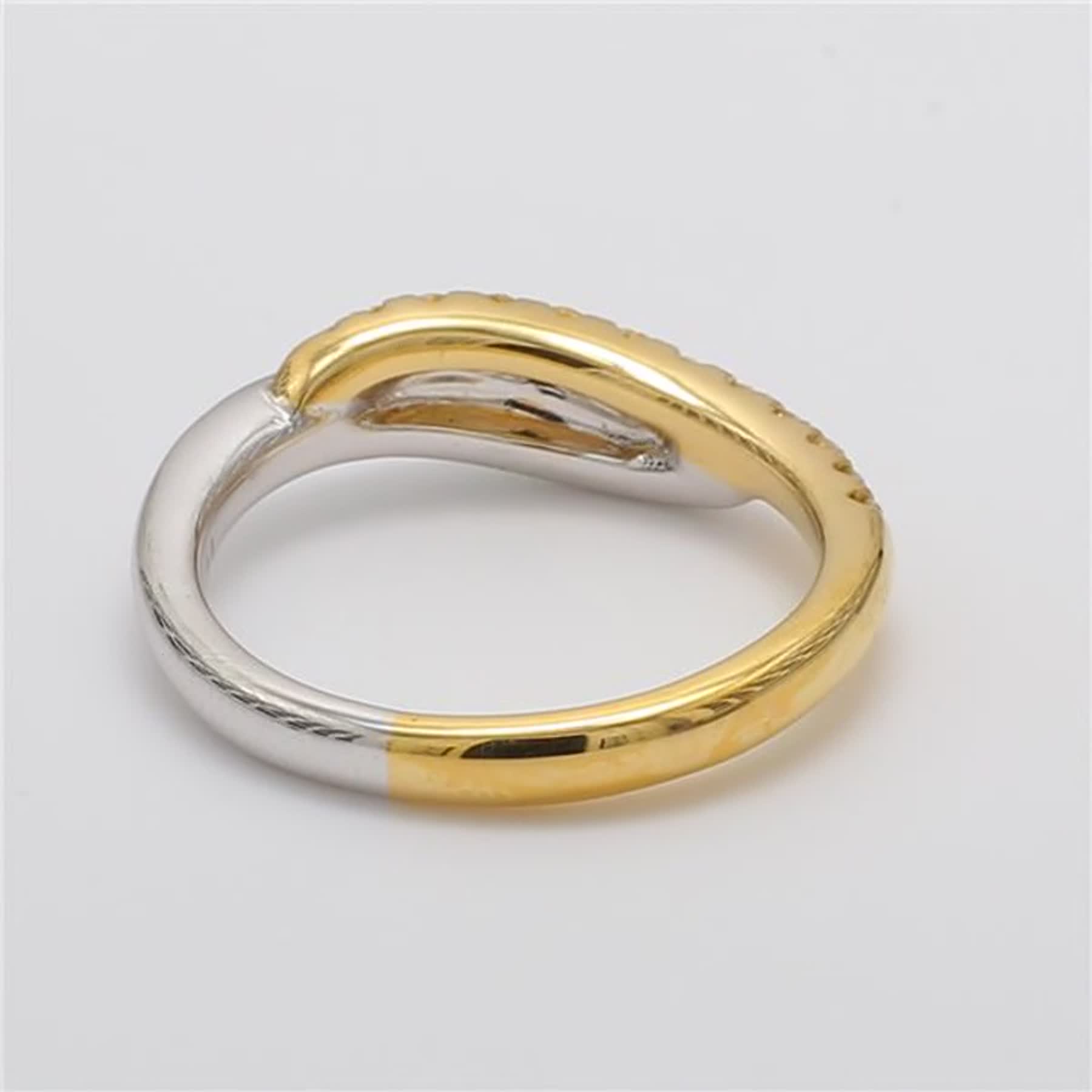 Natural Yellow Round Diamond .24 Carat TW Yellow Gold Wedding Band