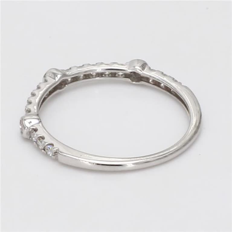 Natural White Round Diamond .23 Carat TW White Gold Wedding Band