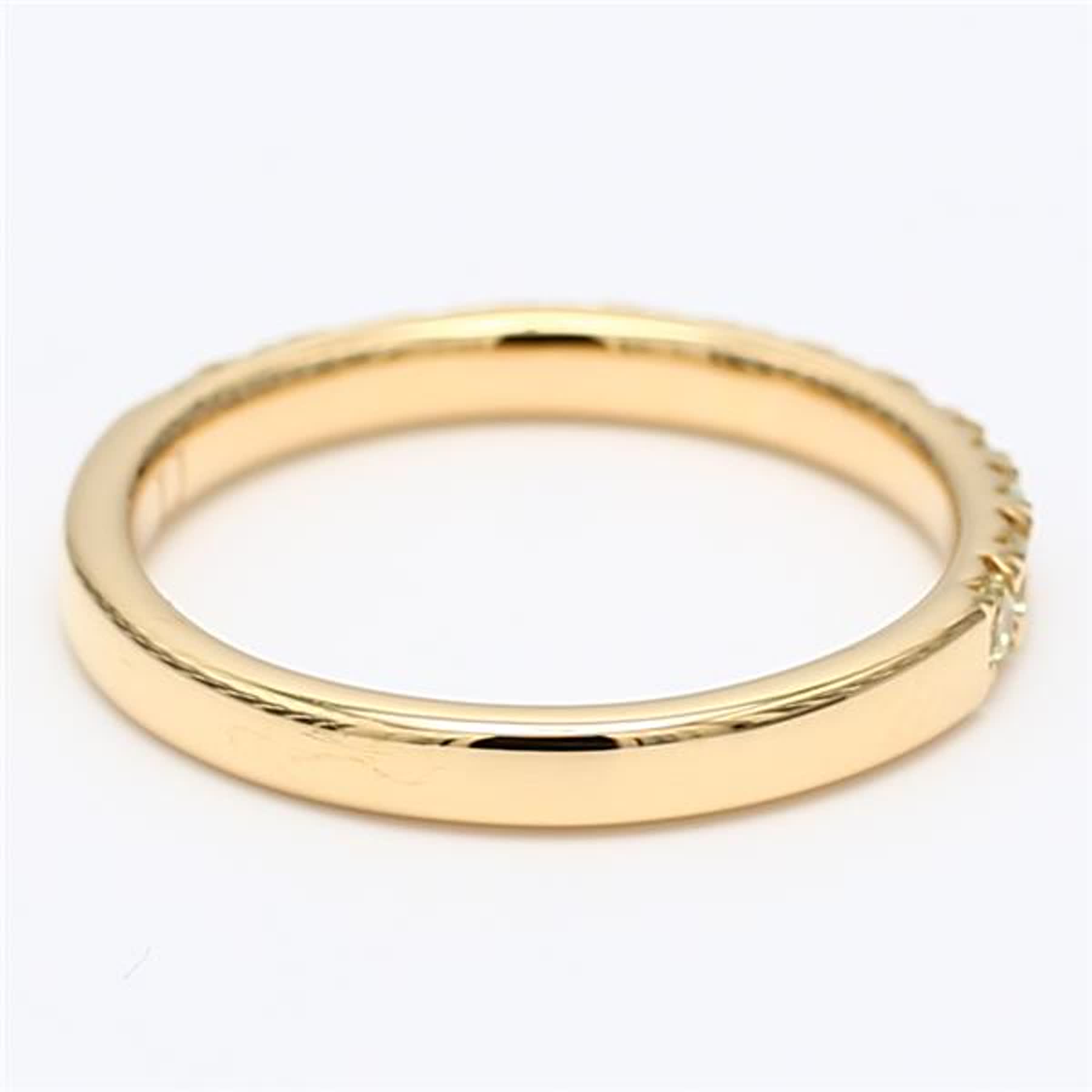 Natural Yellow Radiant Diamond .54 Carat TW Yellow Gold Wedding Band