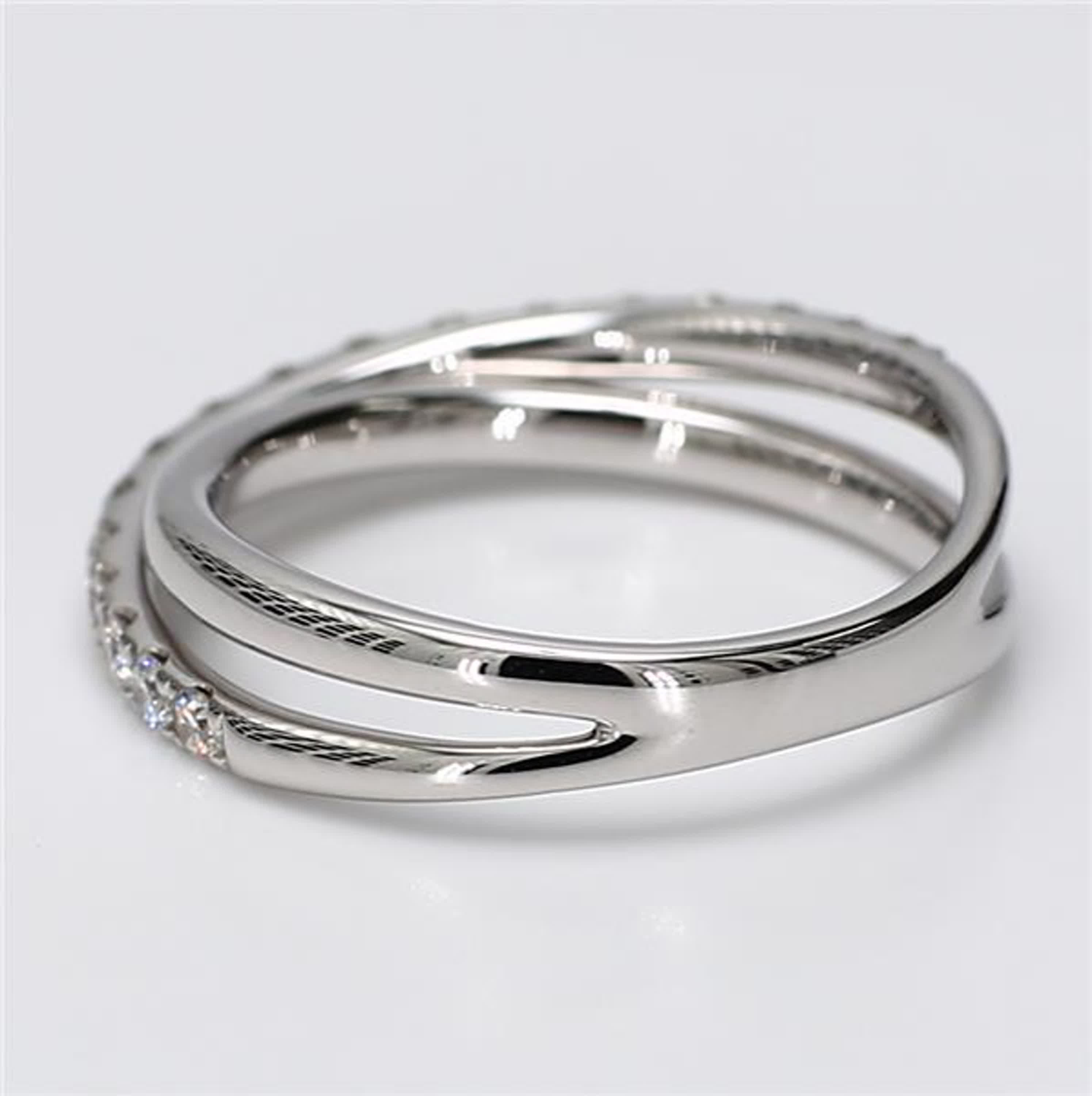 Natural White Round Diamond .47 Carat TW White Gold Wedding Band