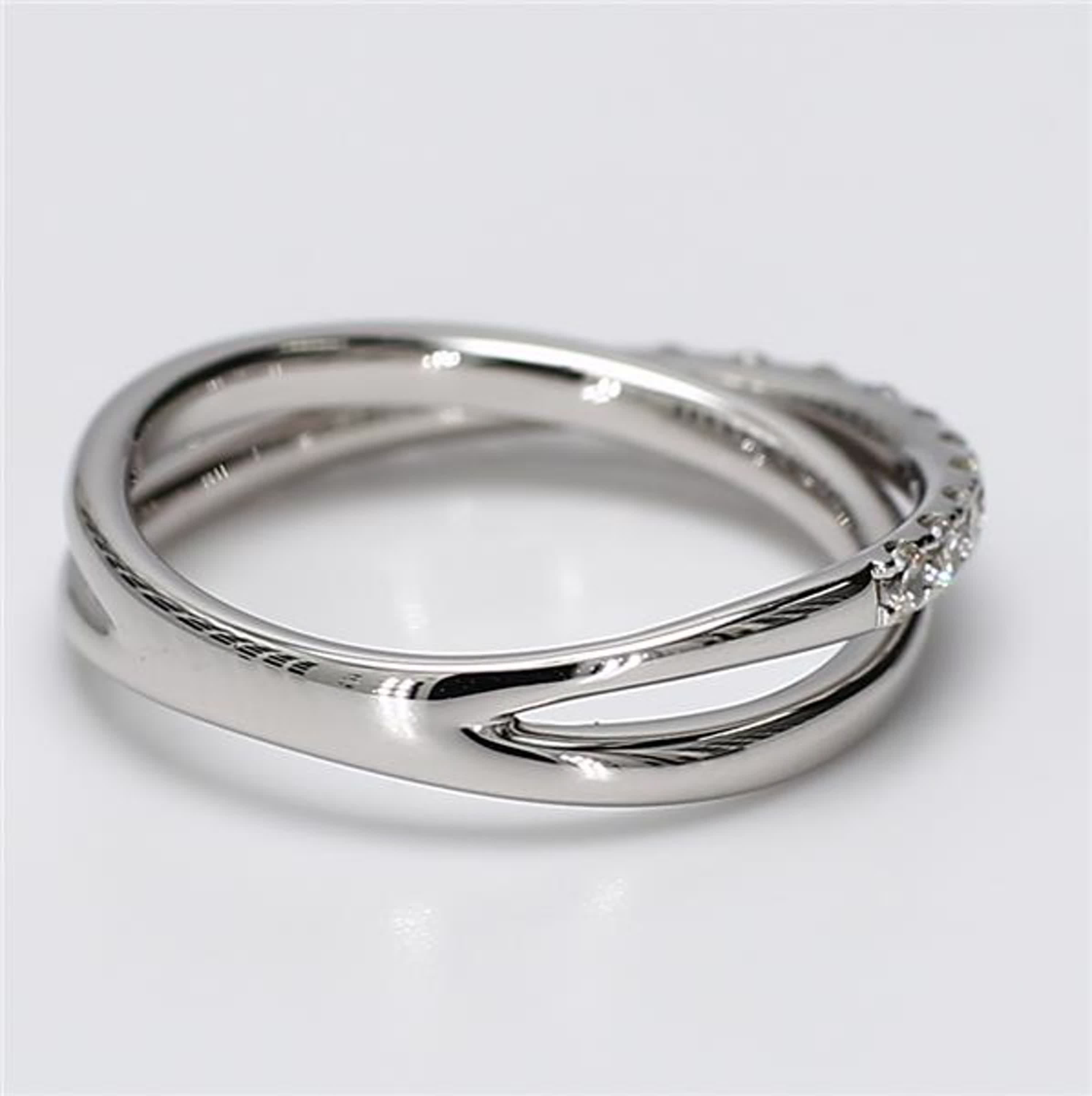 Natural White Round Diamond .47 Carat TW White Gold Wedding Band