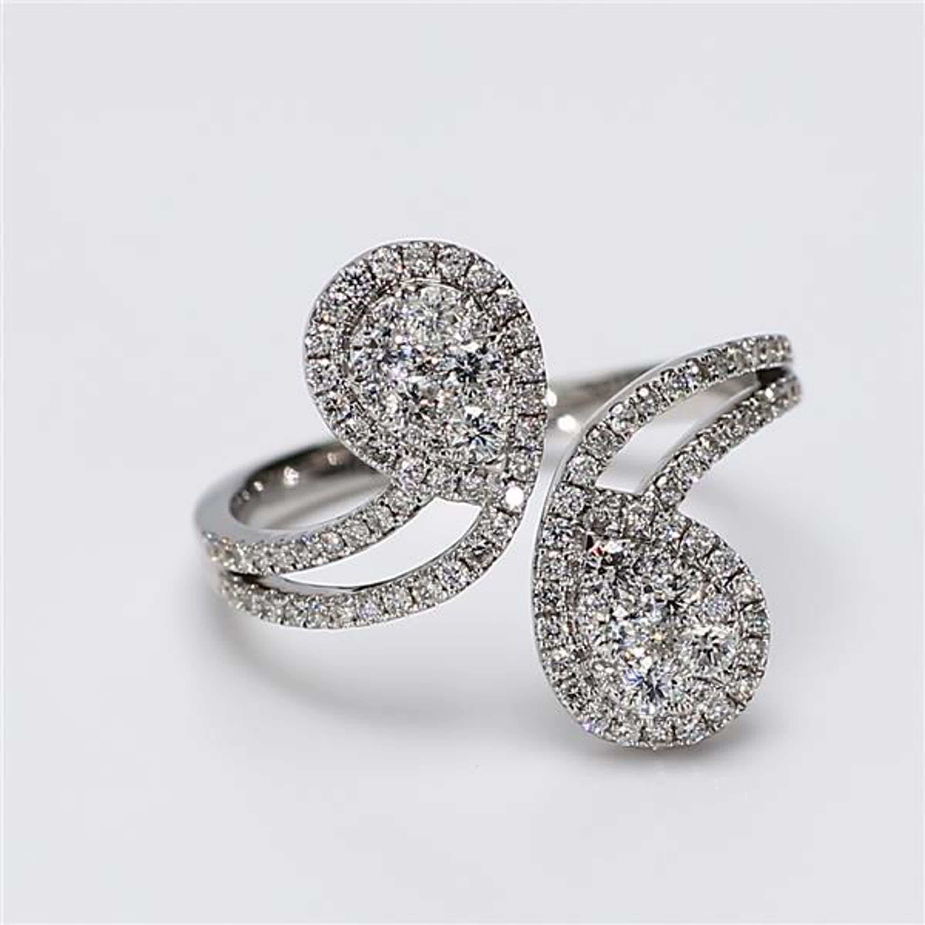 Natural White Round Diamond .63 Carat TW White Gold Fashion Ring