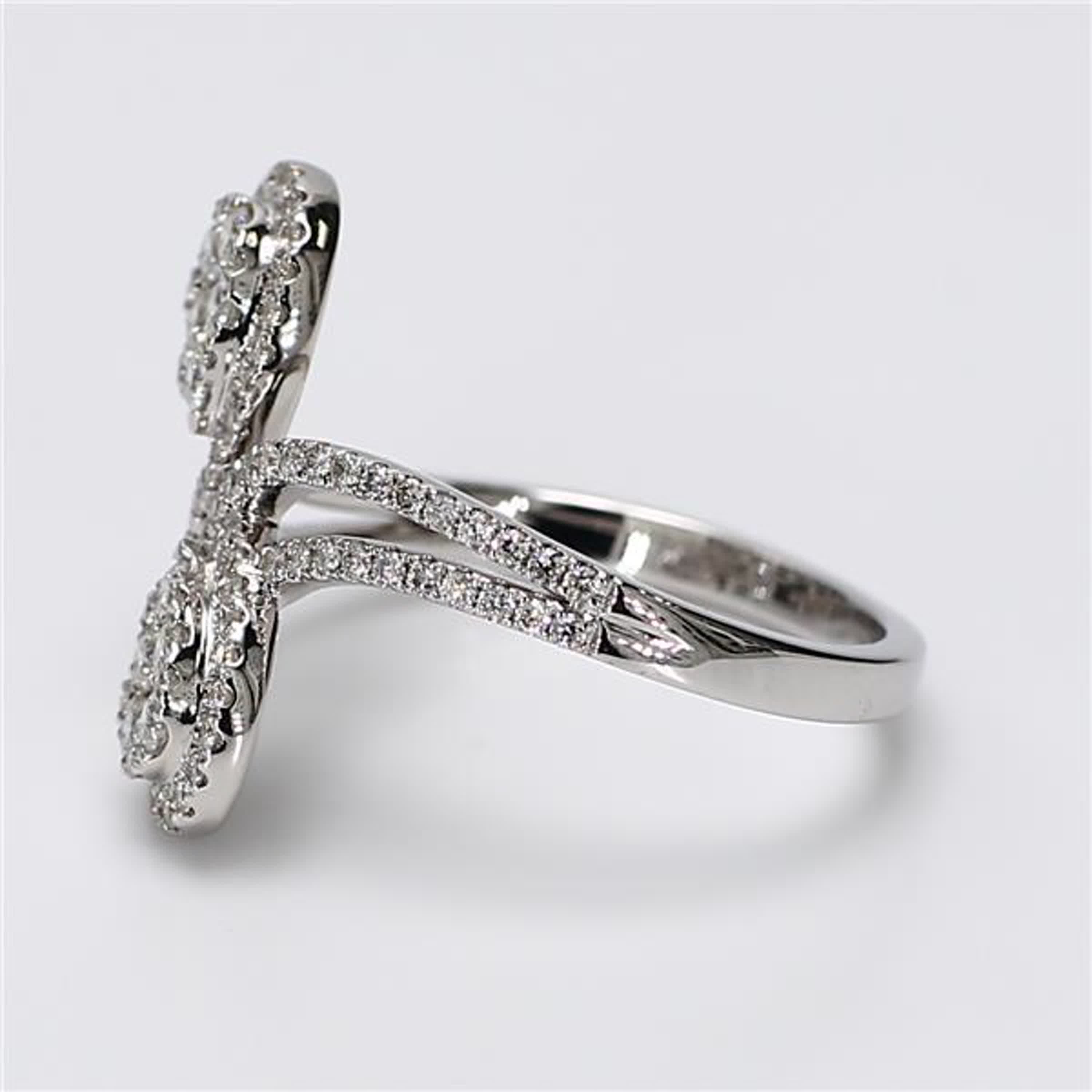 Natural White Round Diamond .63 Carat TW White Gold Fashion Ring