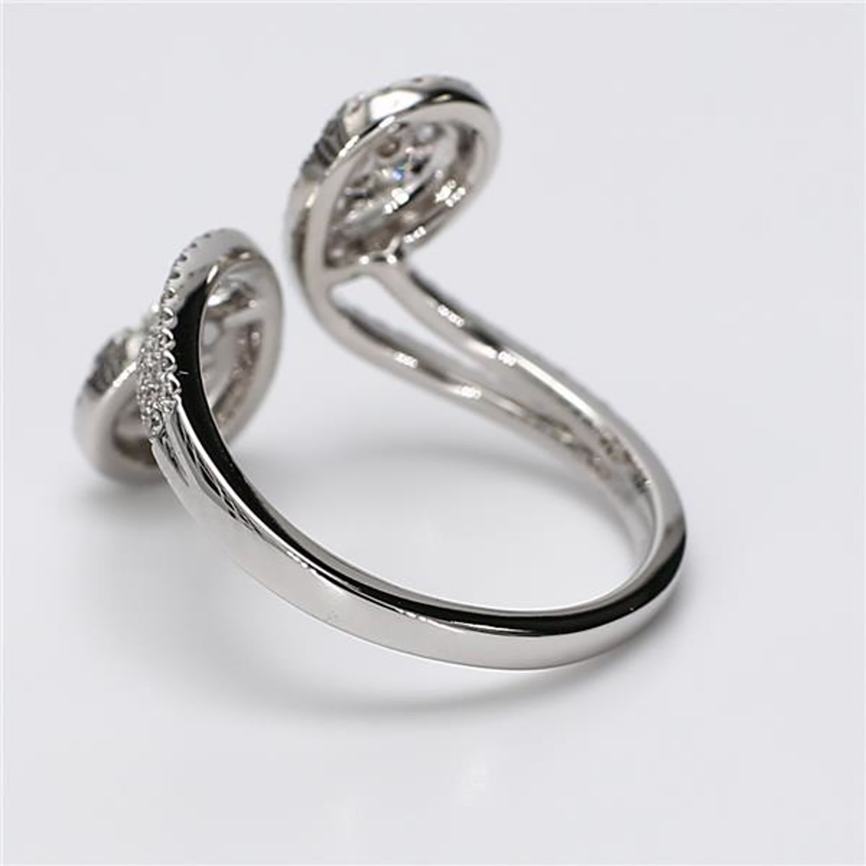 Natural White Round Diamond .63 Carat TW White Gold Fashion Ring