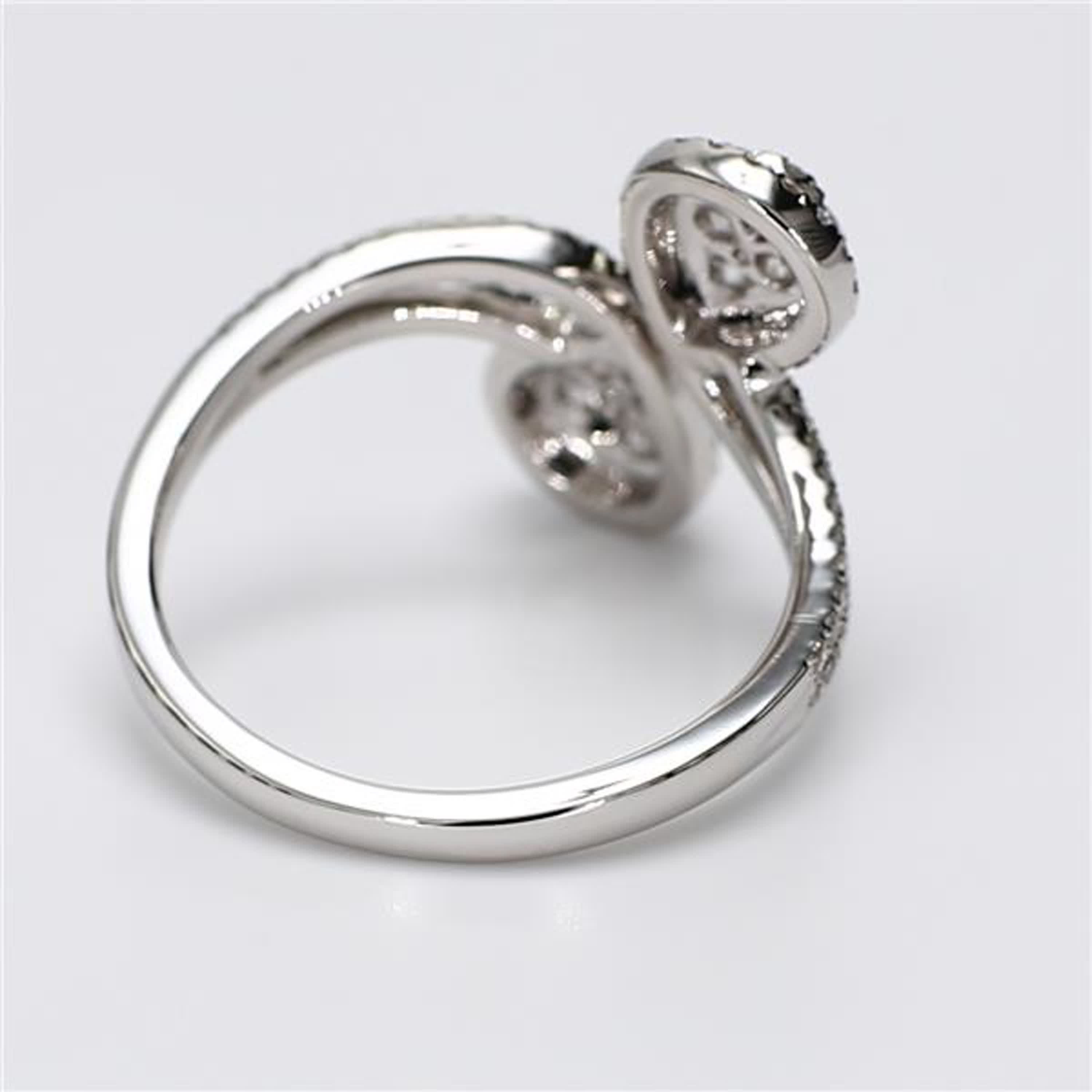 Natural White Round Diamond .63 Carat TW White Gold Fashion Ring