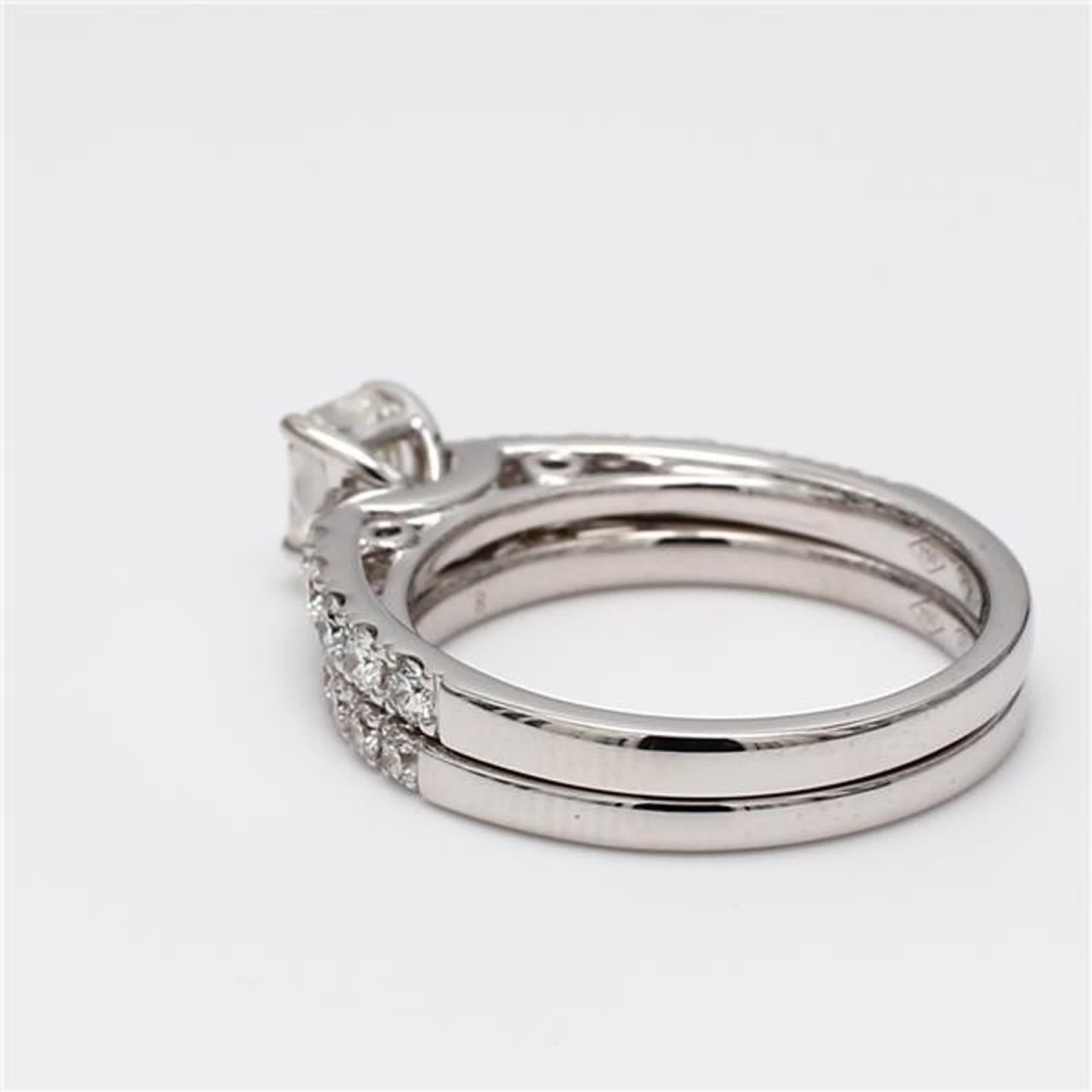 Natural White Cushion Diamond 1.35 Carat TW White Gold Cocktail Ring