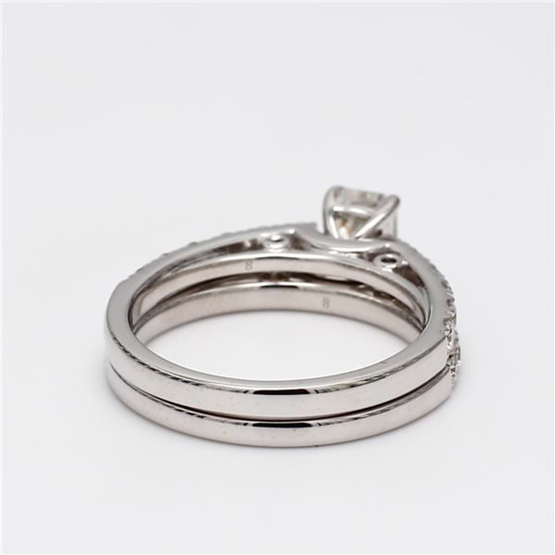 Natural White Cushion Diamond 1.35 Carat TW White Gold Cocktail Ring