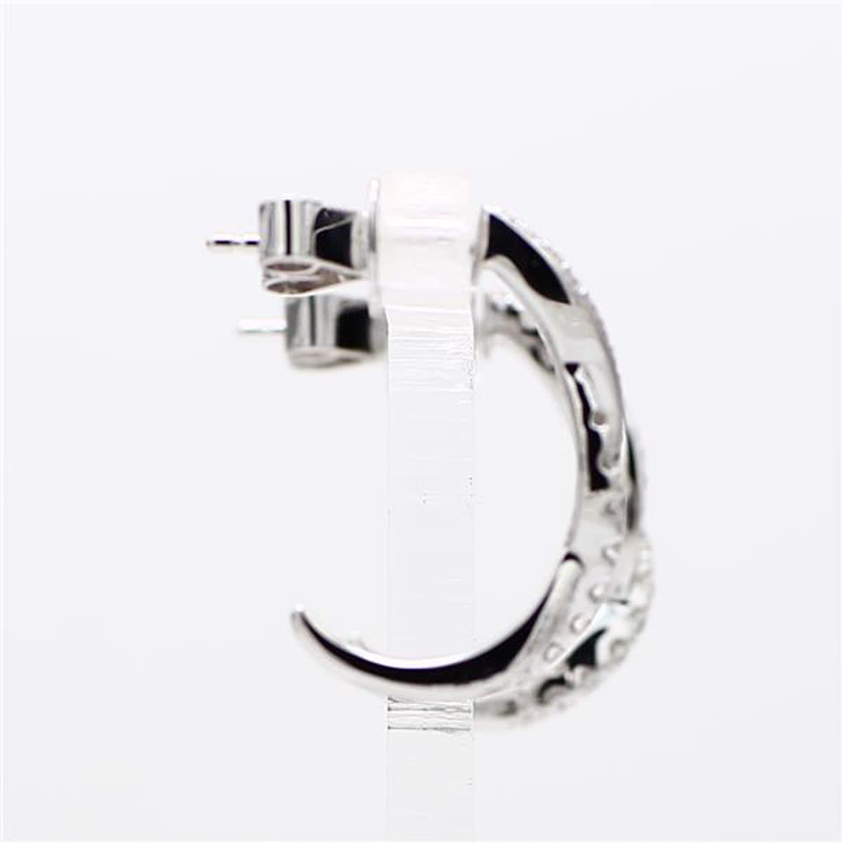 Natural White Round Diamond .48 Carat TW White Gold Drop Earrings