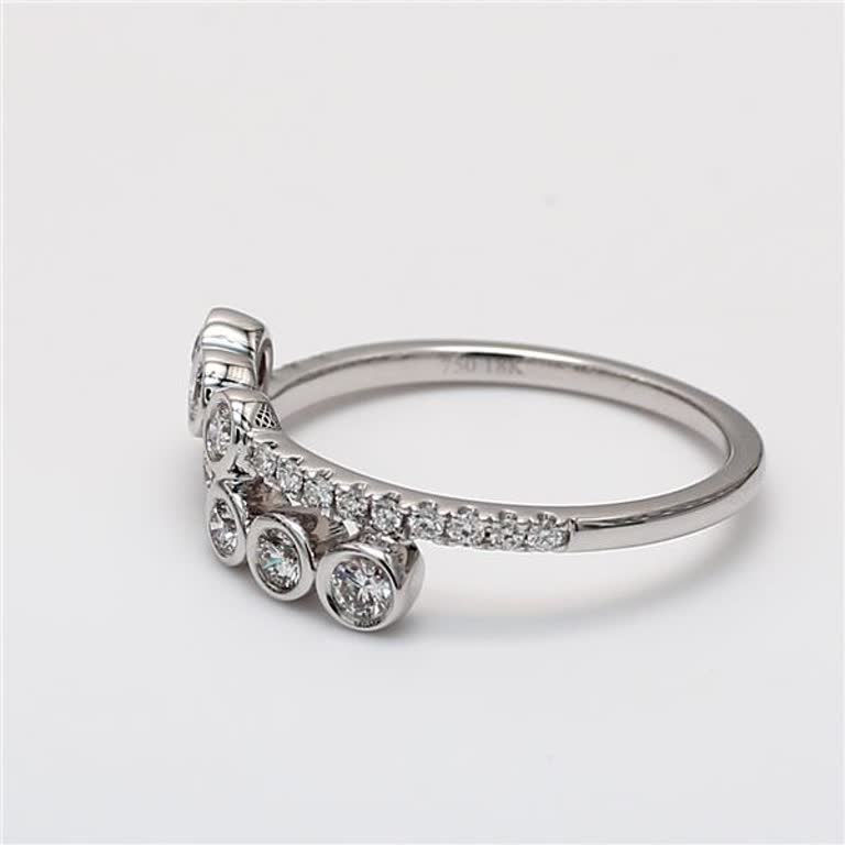 Natural White Round Diamond .40 Carat TW White Gold Wedding Band
