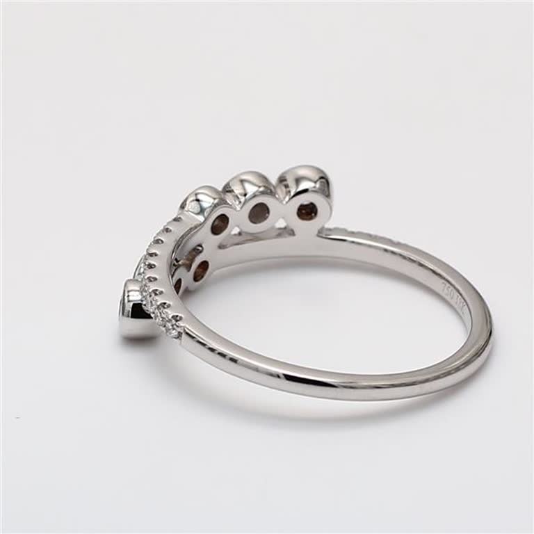 Natural White Round Diamond .40 Carat TW White Gold Wedding Band