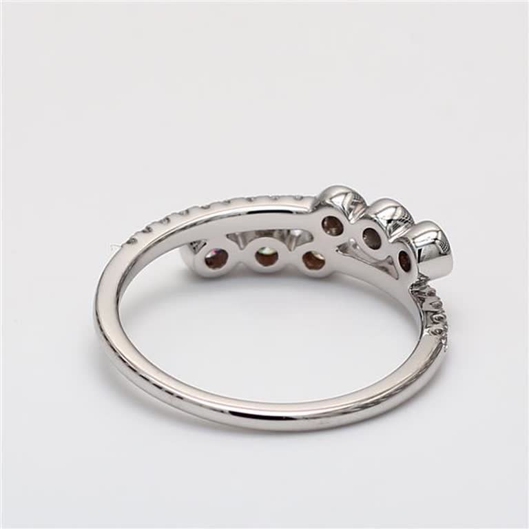 Natural White Round Diamond .40 Carat TW White Gold Wedding Band
