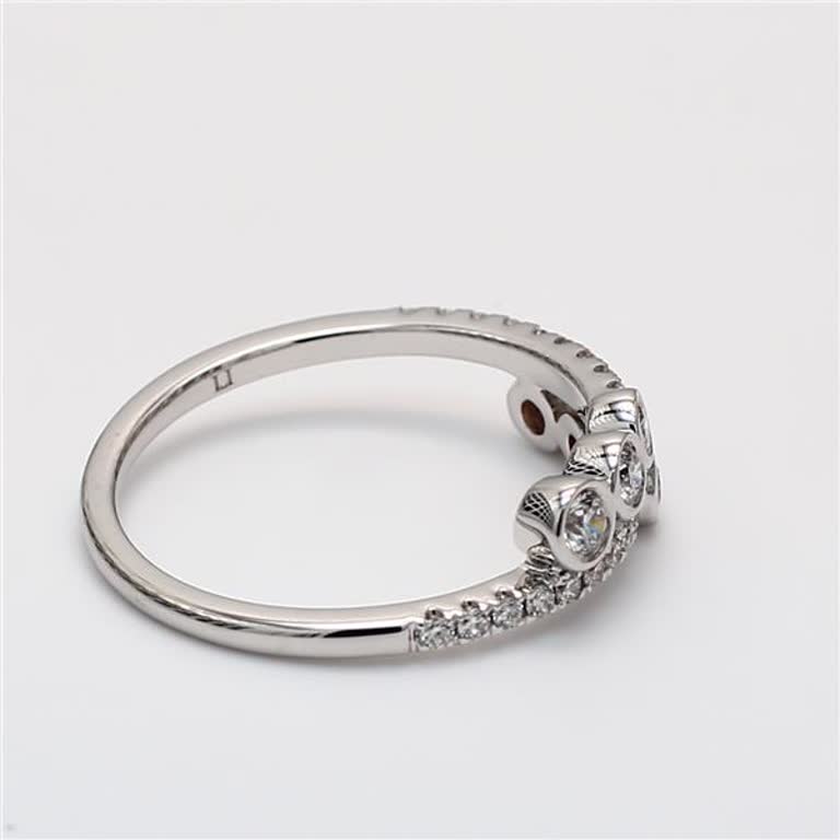 Natural White Round Diamond .40 Carat TW White Gold Wedding Band