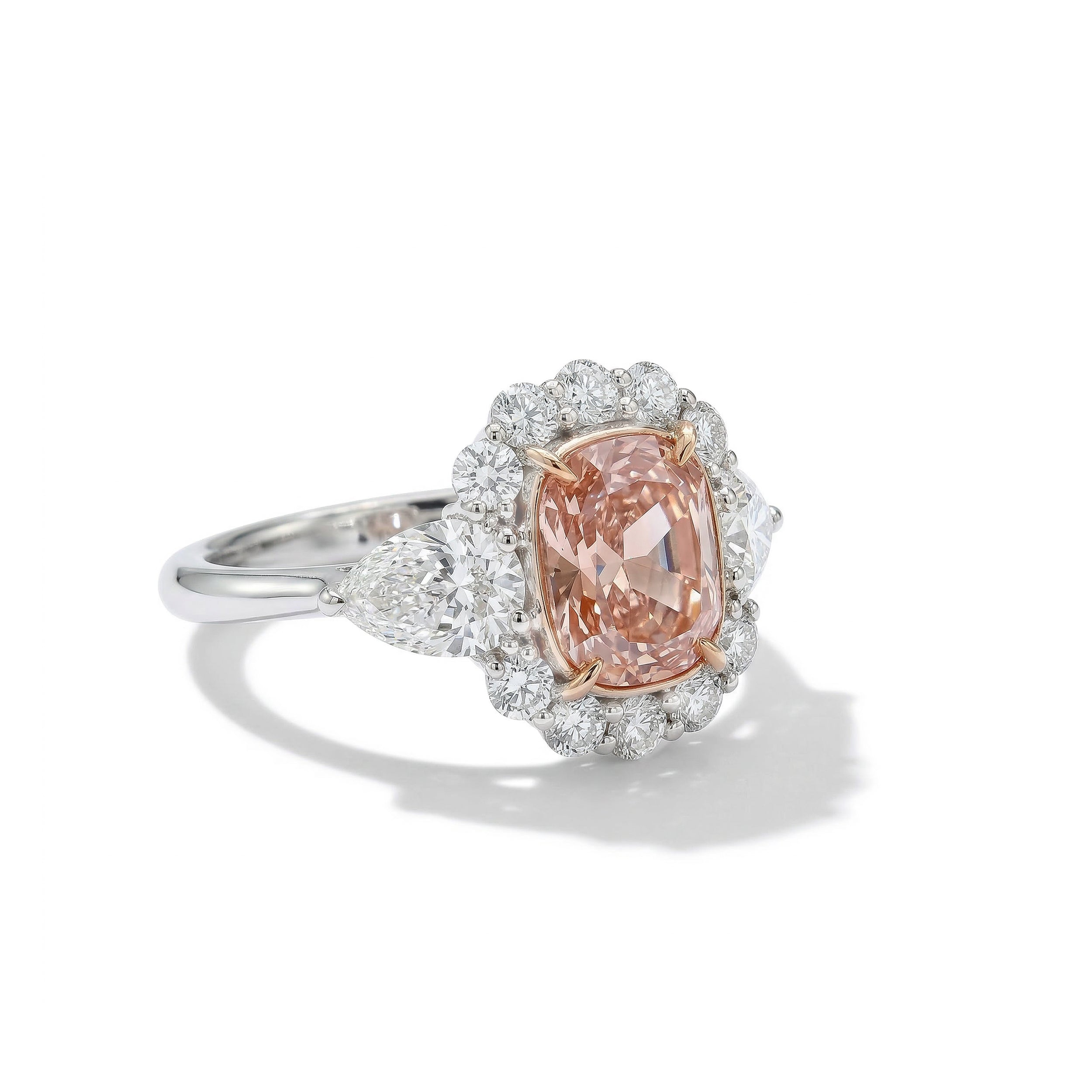 Natural Pink Cushion Diamond Ring | GIA Certified product image 2