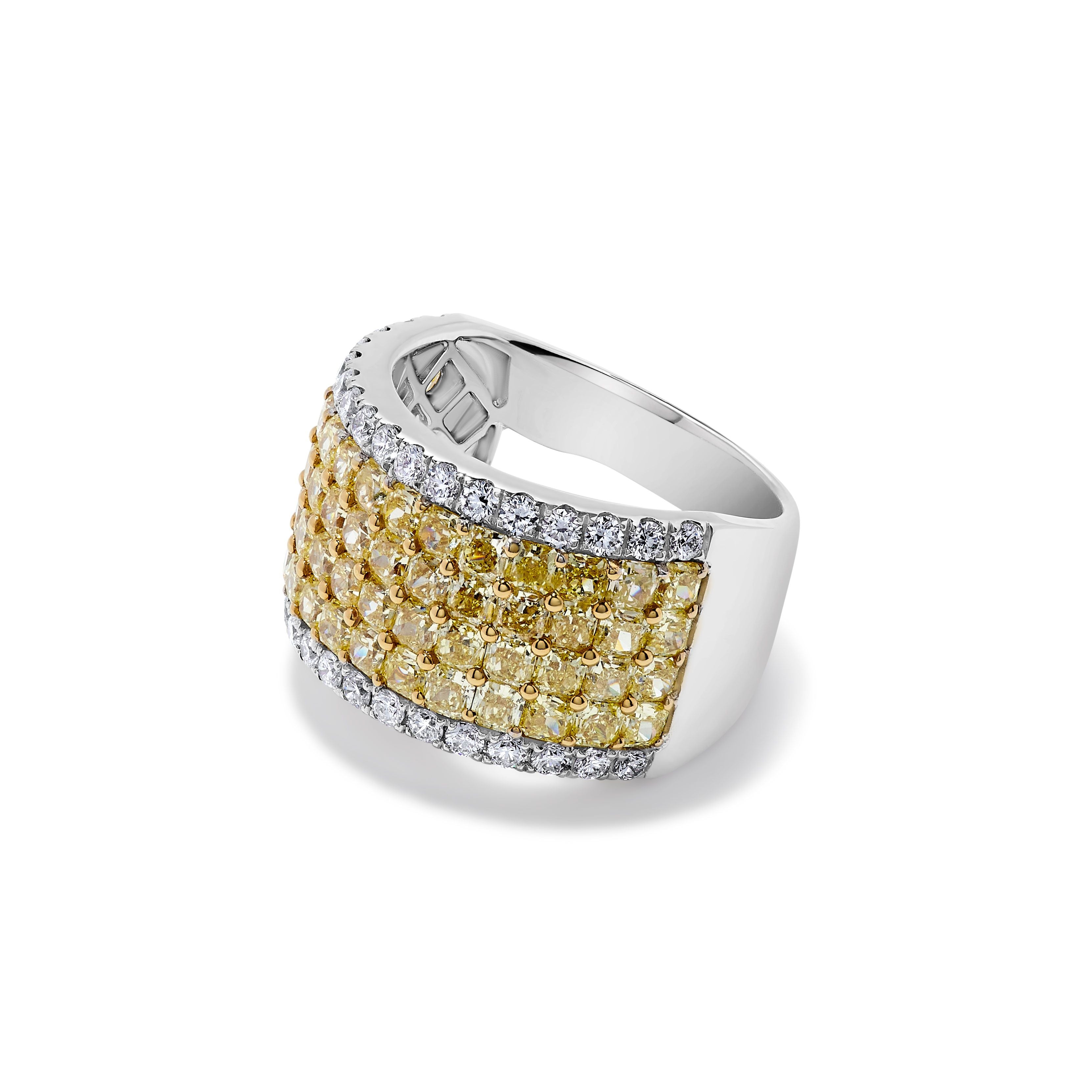 Yellow Radiant and White Diamond Ring JRB184GW