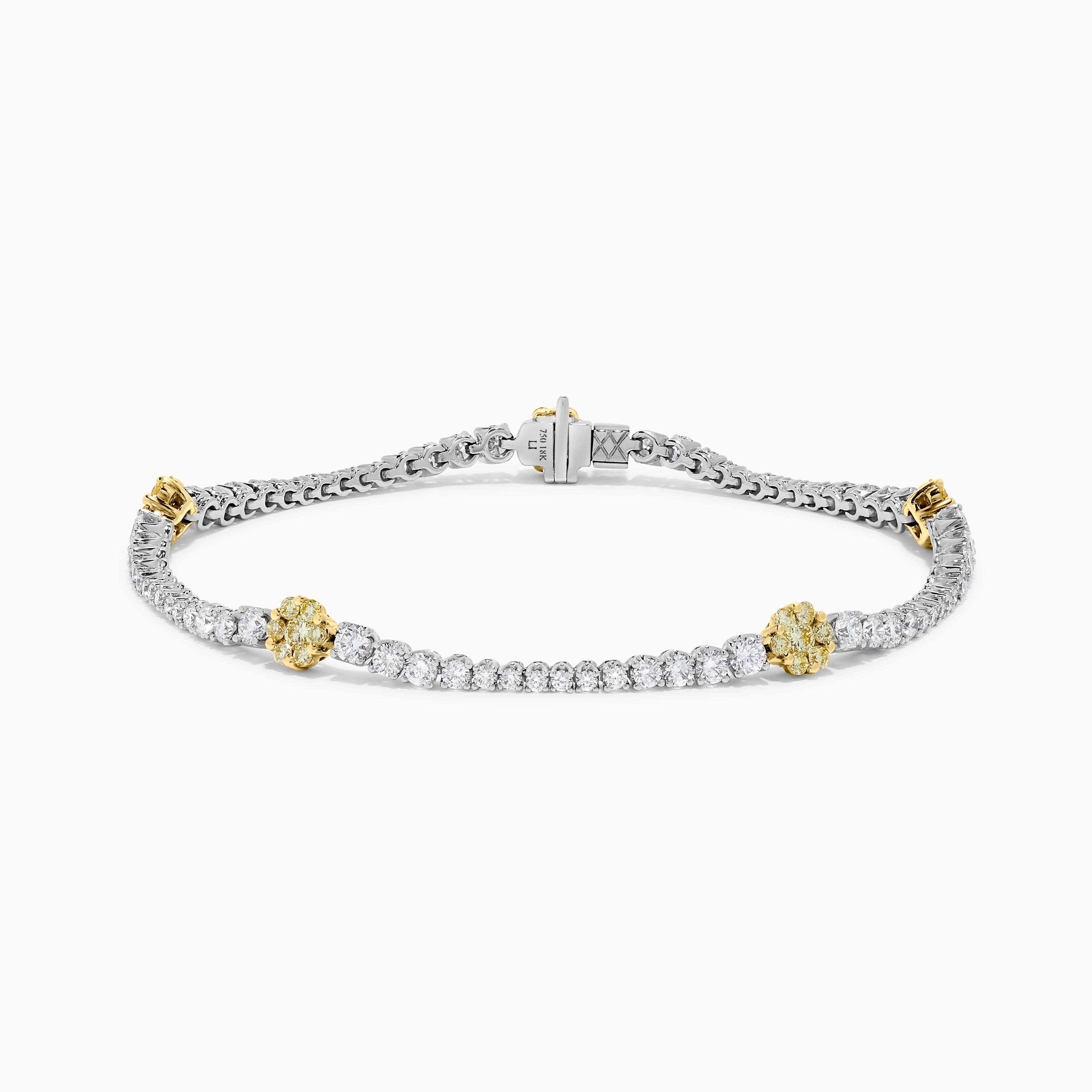 Yellow & White Diamond Floral Bracelet JB0116GP