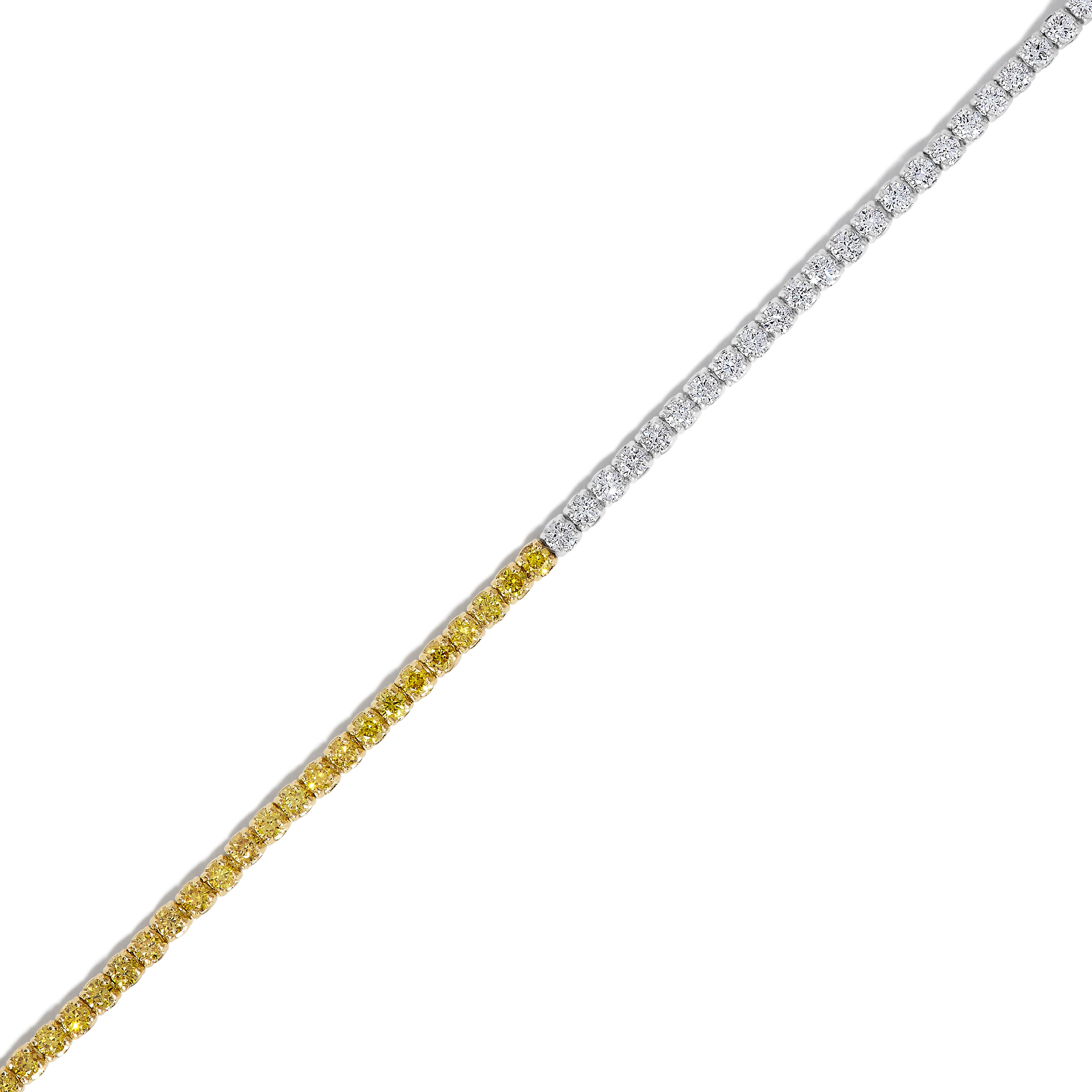 Natural Yellow Round Diamond Bracelet product image 2