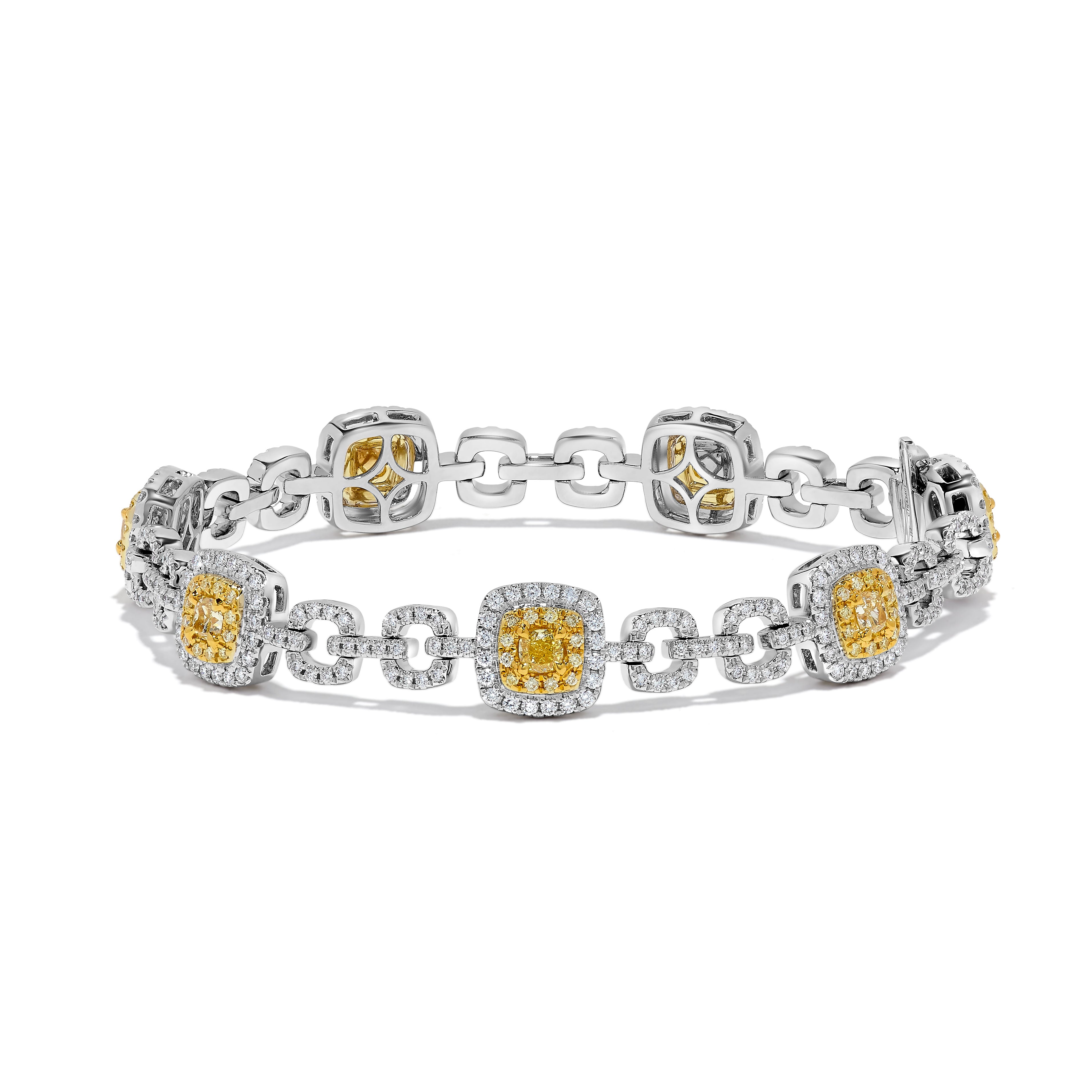 Natural Yellow Cushion Diamond Bracelet product image 1
