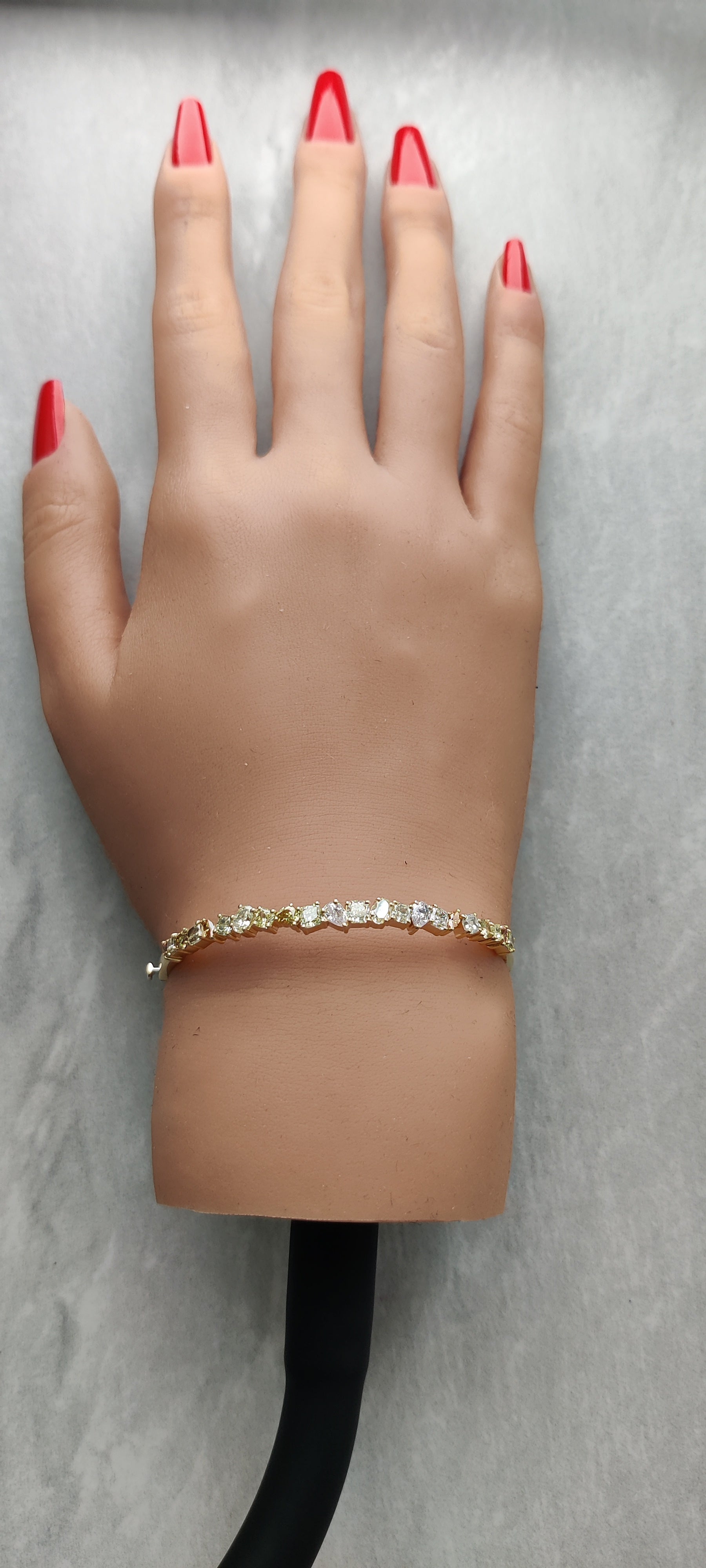 Natural Yellow Radiant Diamond Bracelet