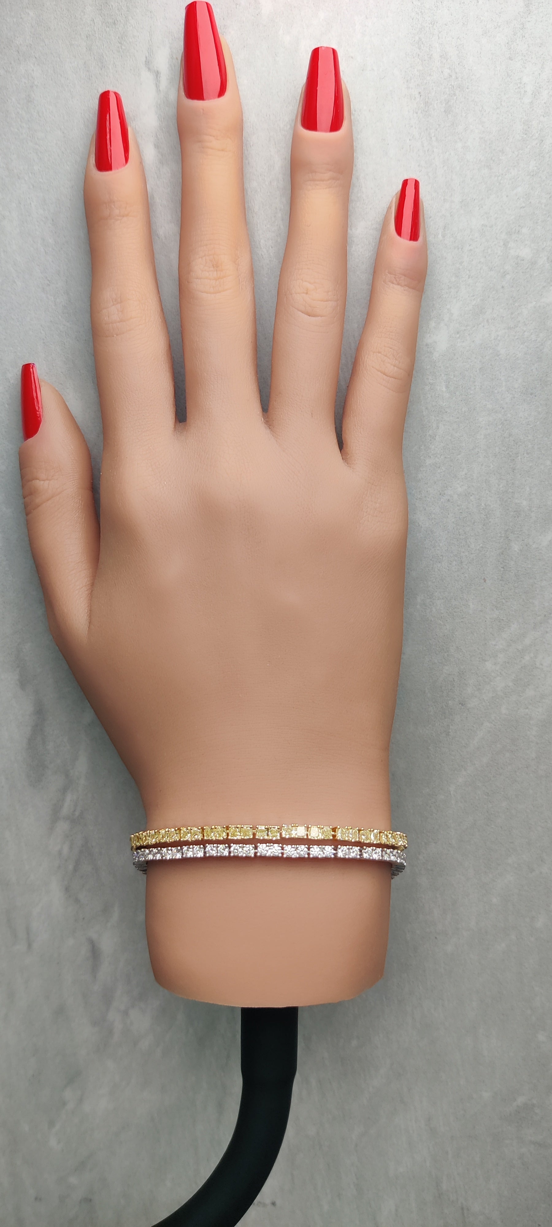 Natural Yellow Cushion Diamond Bracelet