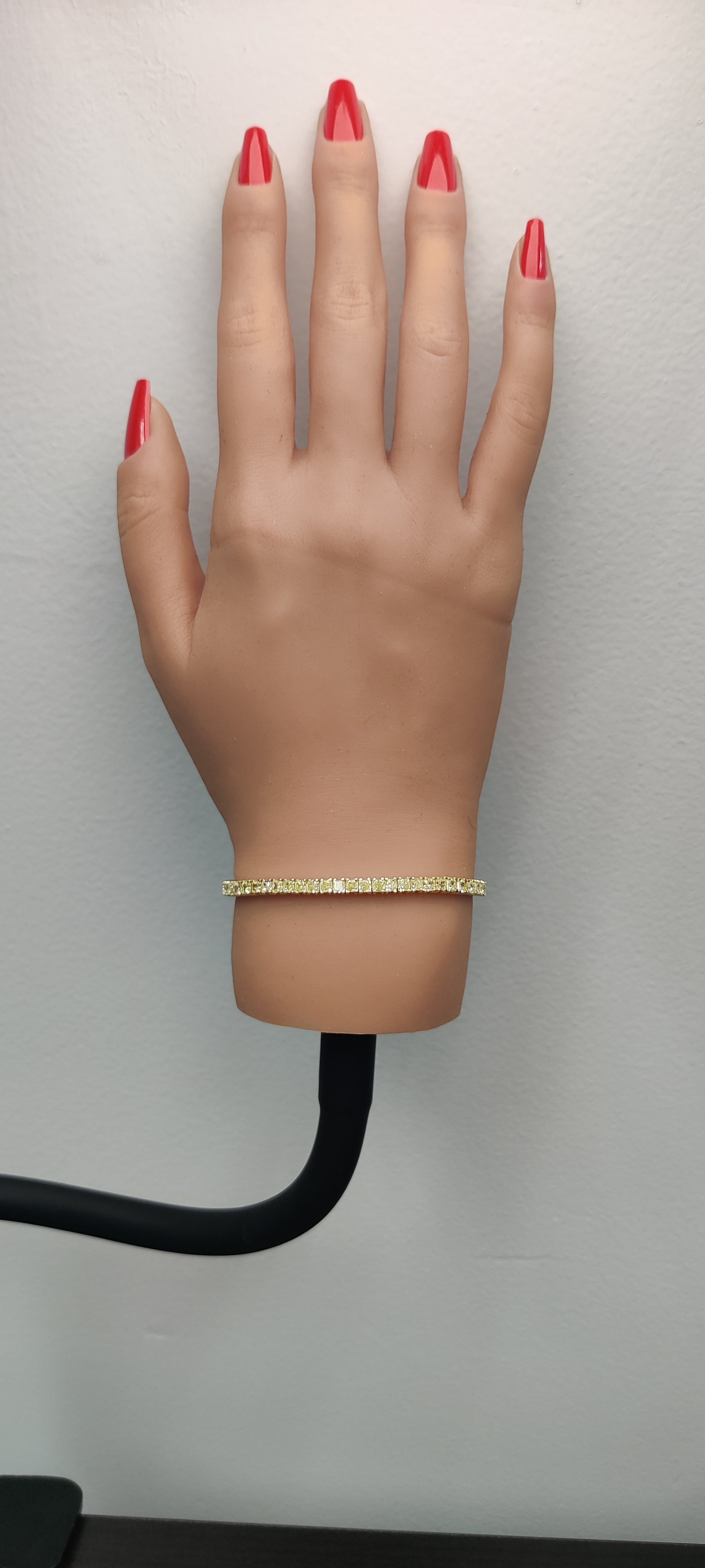 Natural Yellow Cushion Diamond Bracelet