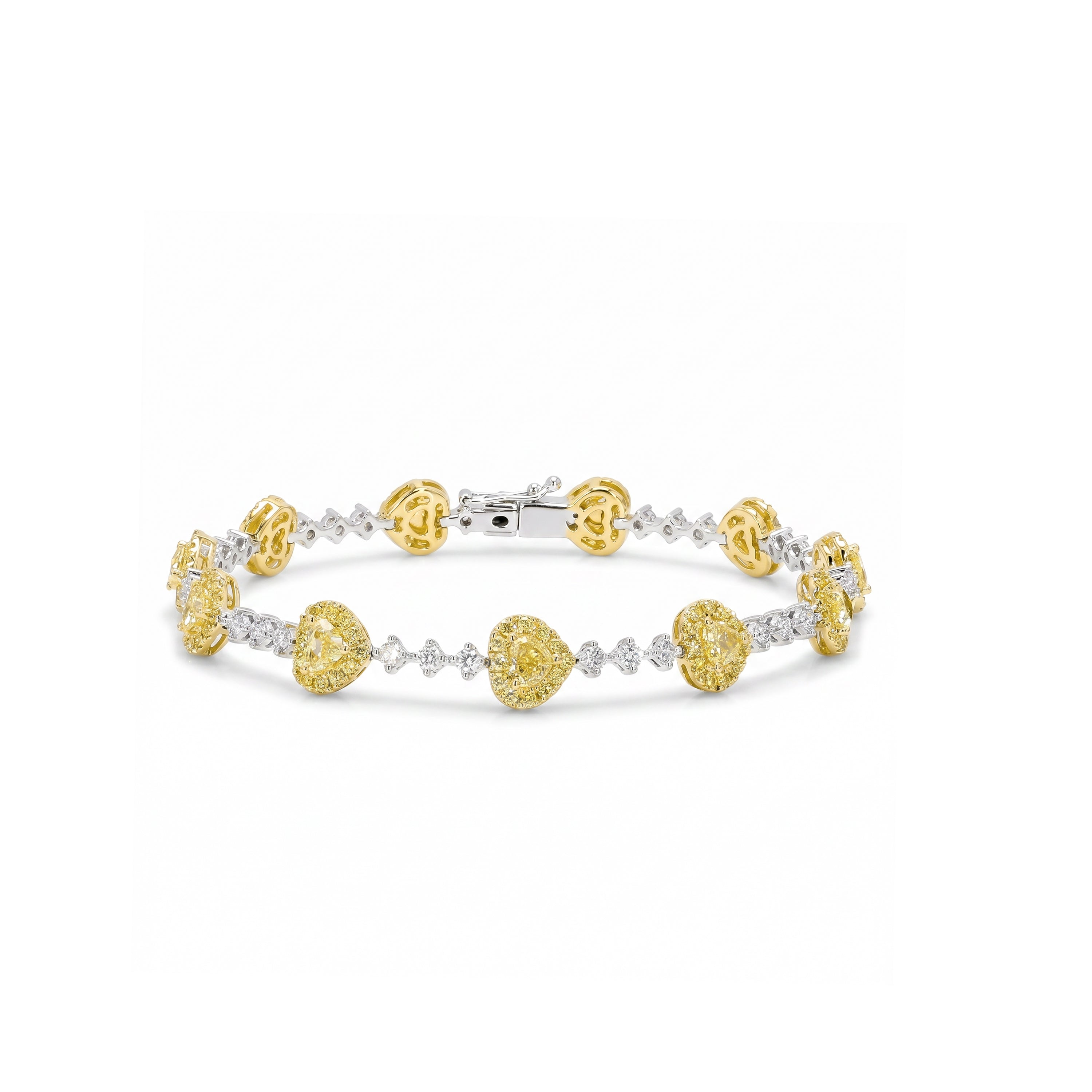 Natural Yellow Heart Diamond Bracelet