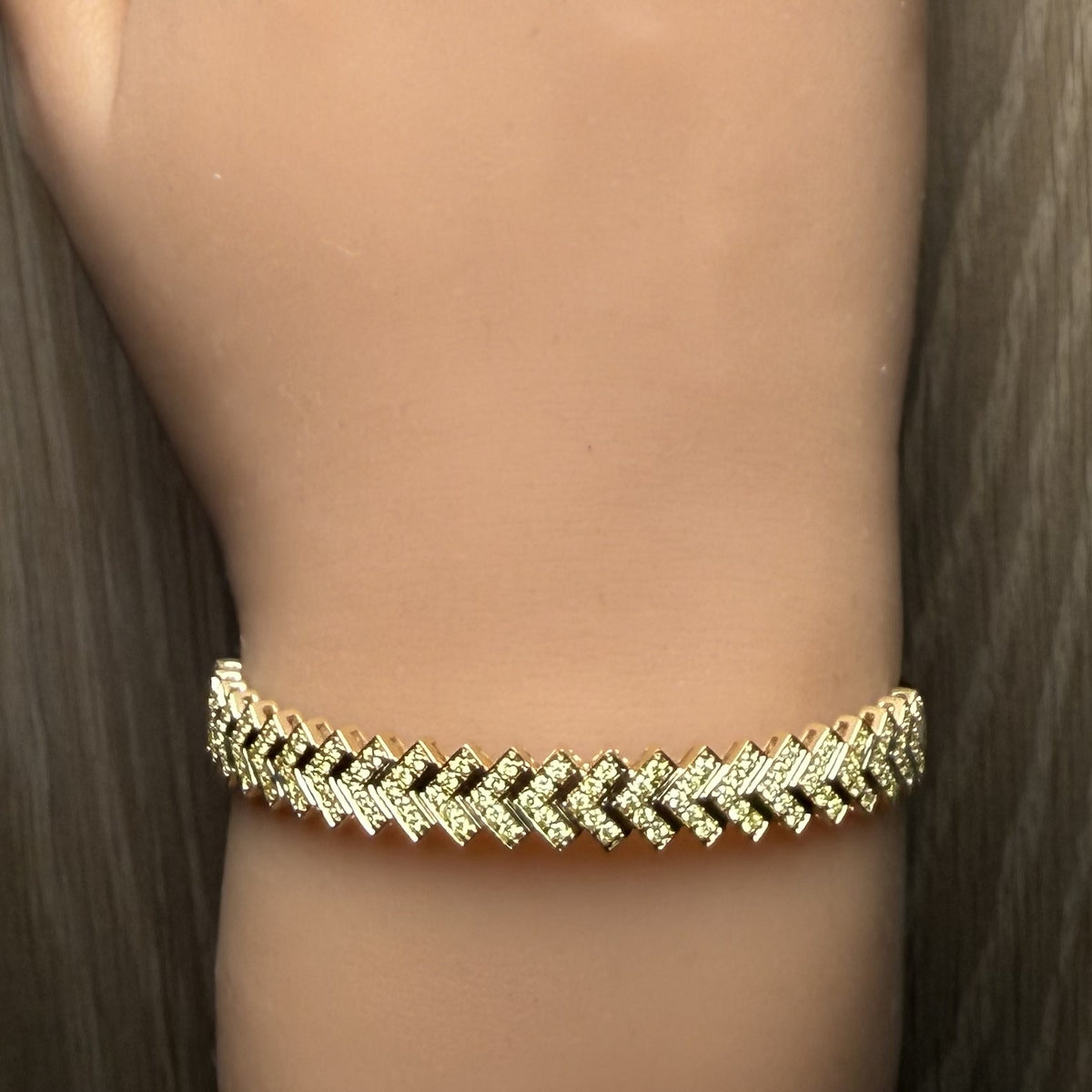 Natural Yellow Round Diamond Bracelet