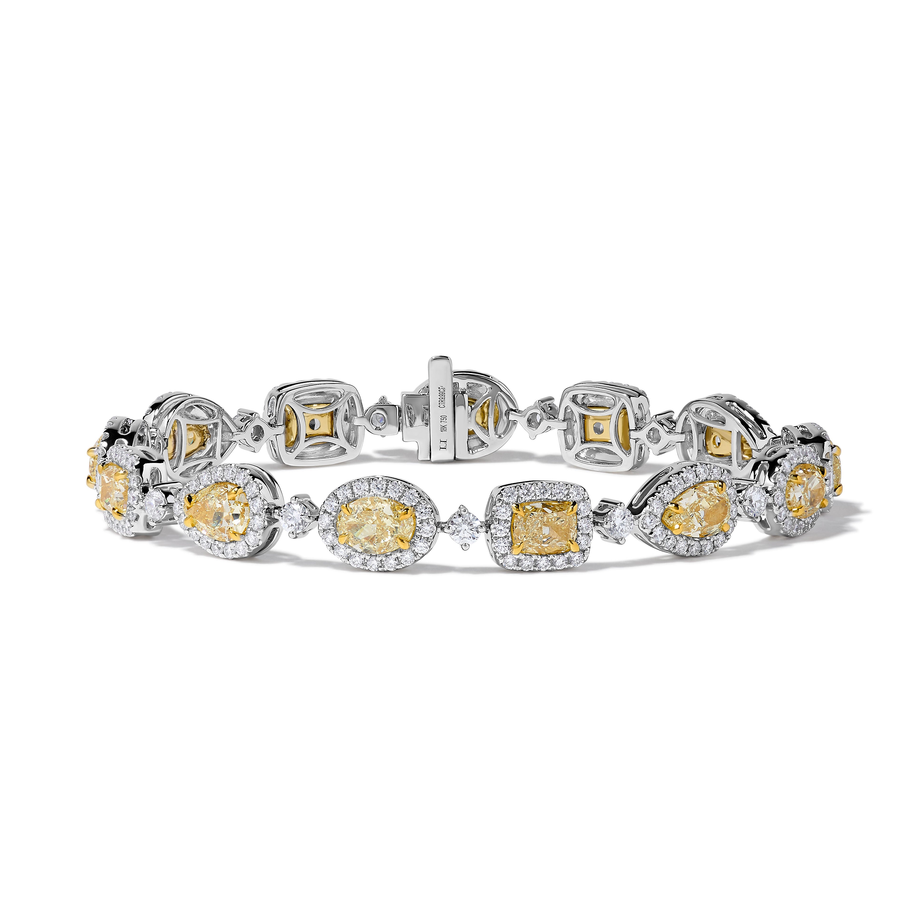 Natural Yellow Cushion Diamond Bracelet GIA Certified product image 1