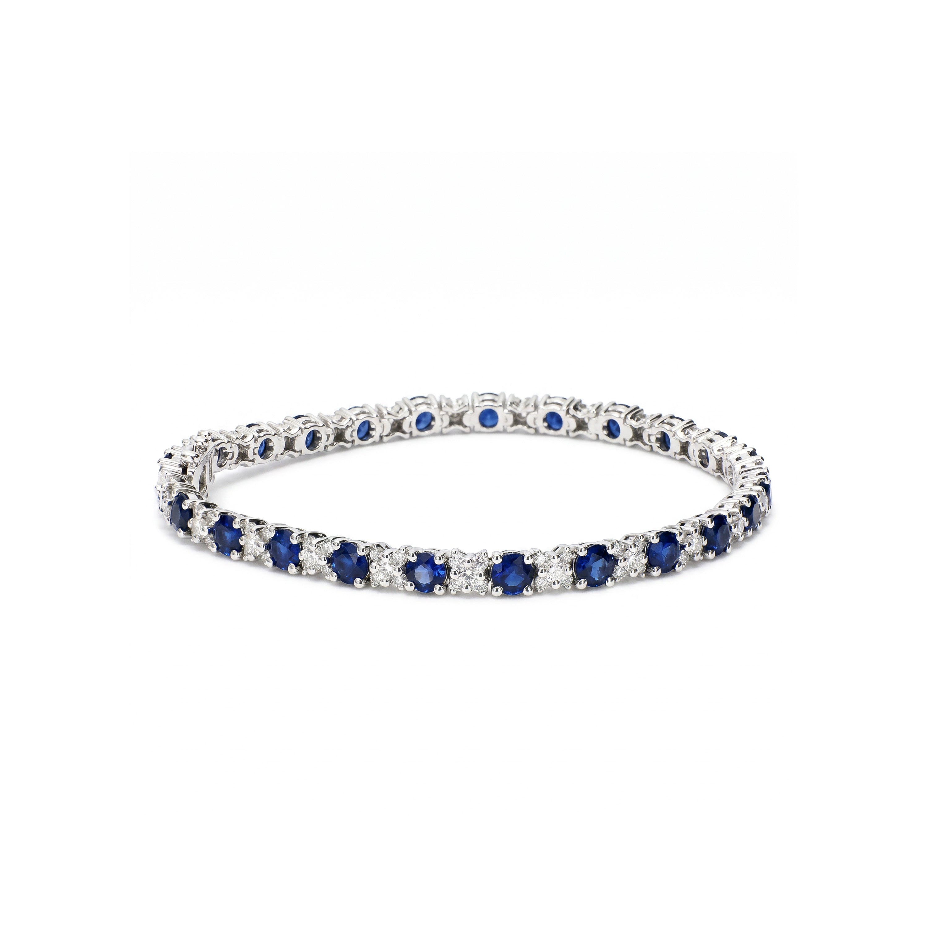 Natural Sapphire & Diamond Bracelet