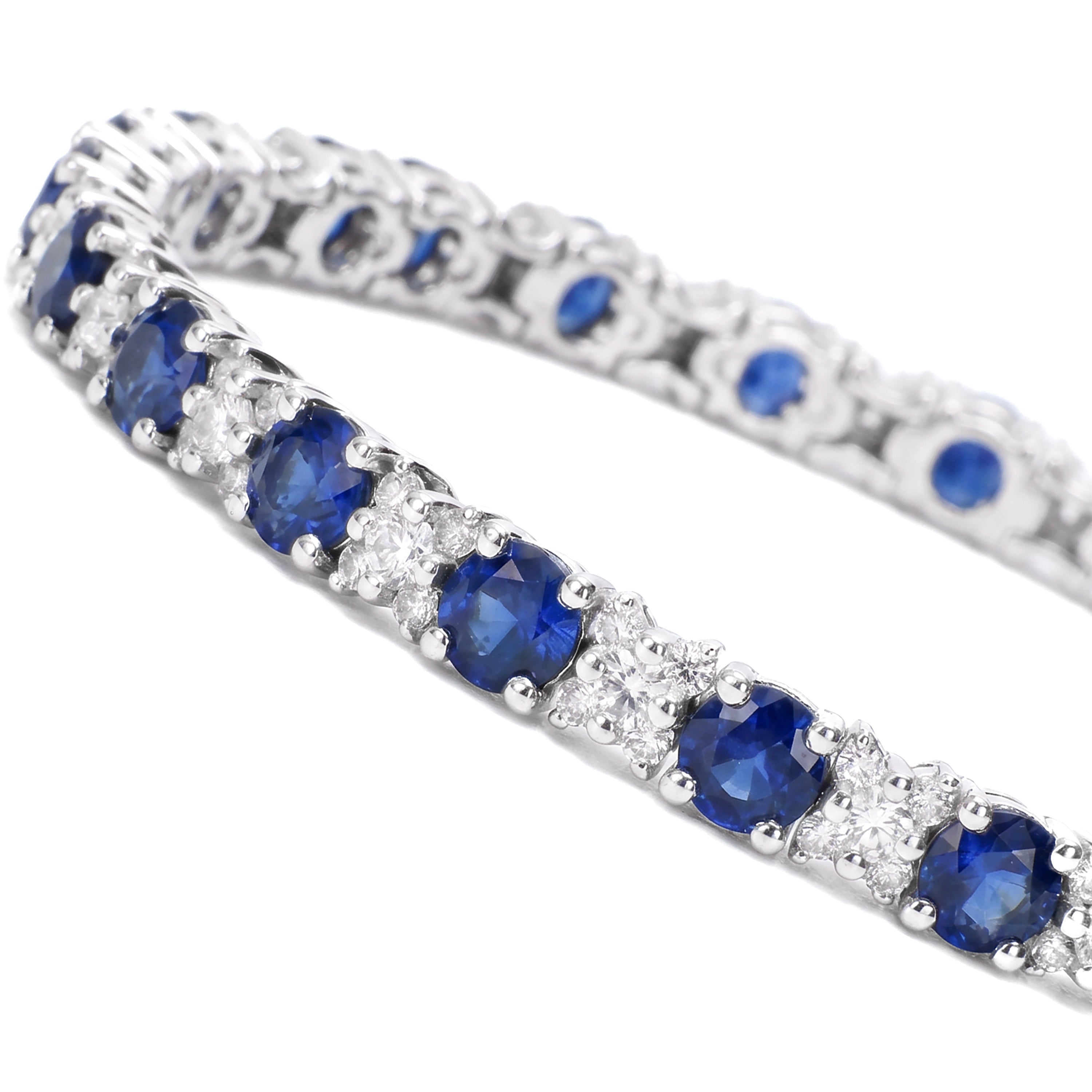 Natural Sapphire & Diamond Bracelet