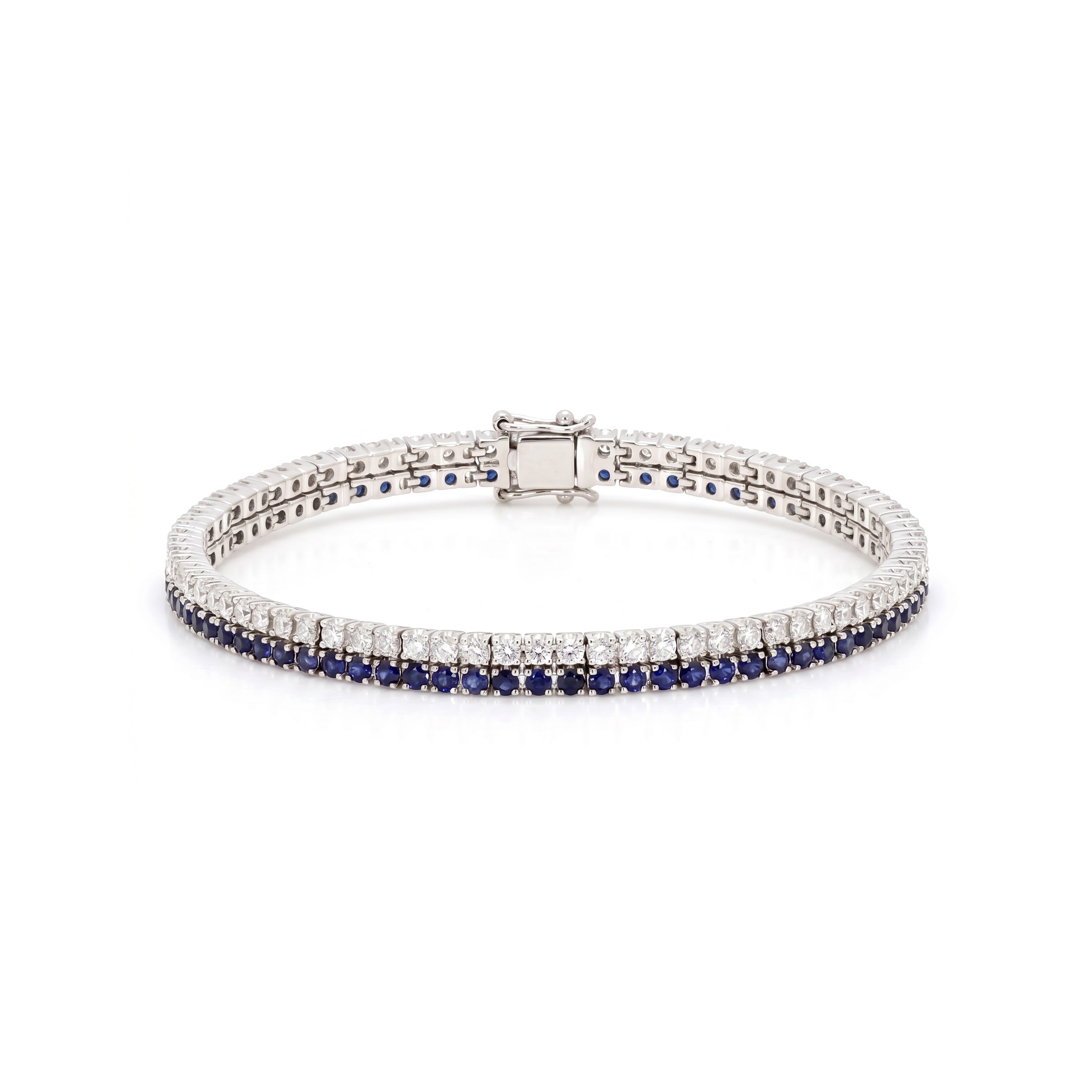 Natural Sapphire & Diamond Bracelet